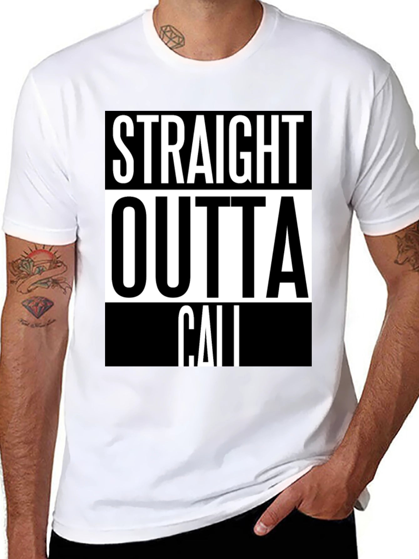 Straight Outta Cali Graphic Tee - Black