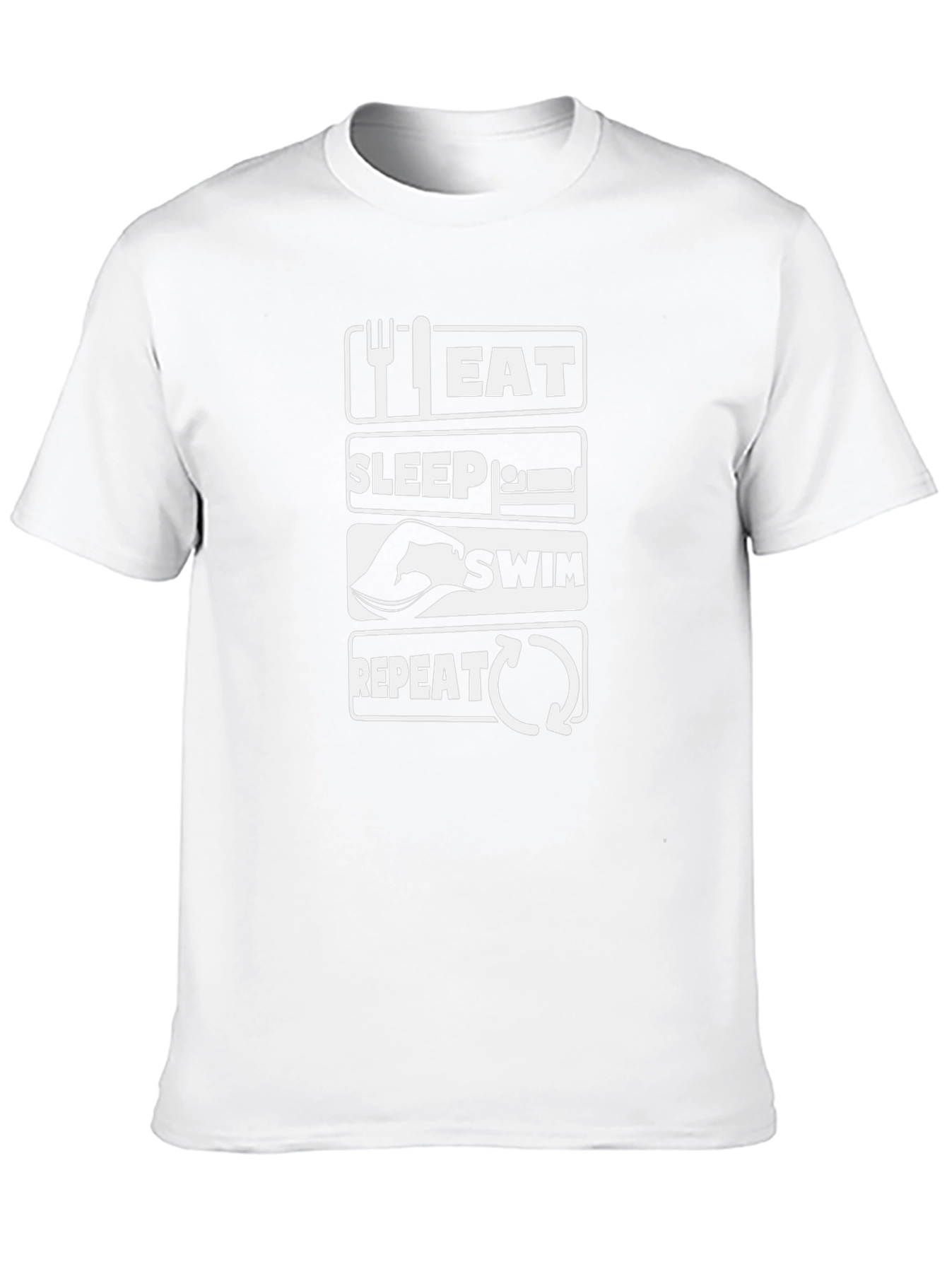 Eat Sleep Swim Repeat T-Shirt - Black