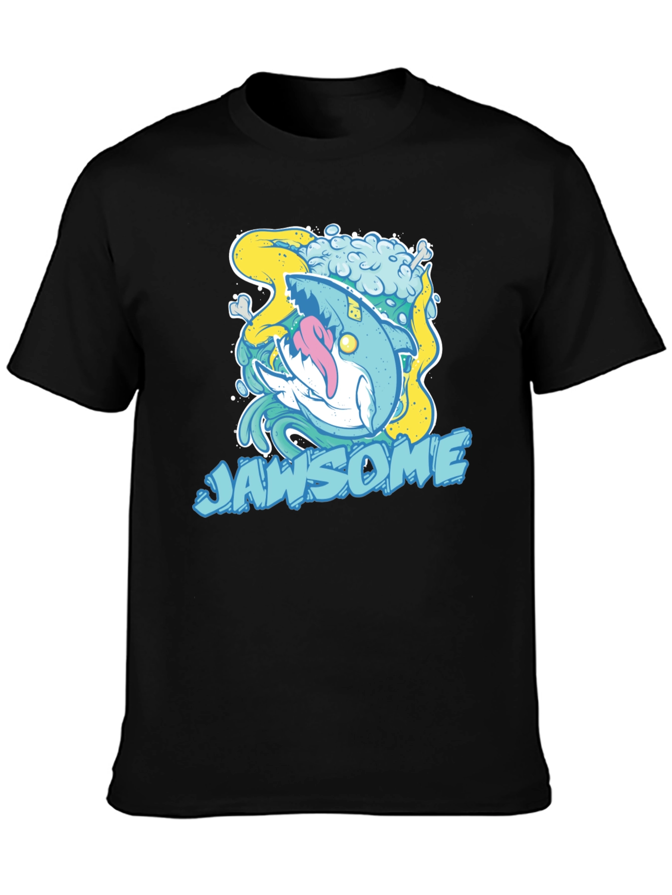 Jawsome Shark Graphic T-Shirt - Unique Cartoon Design