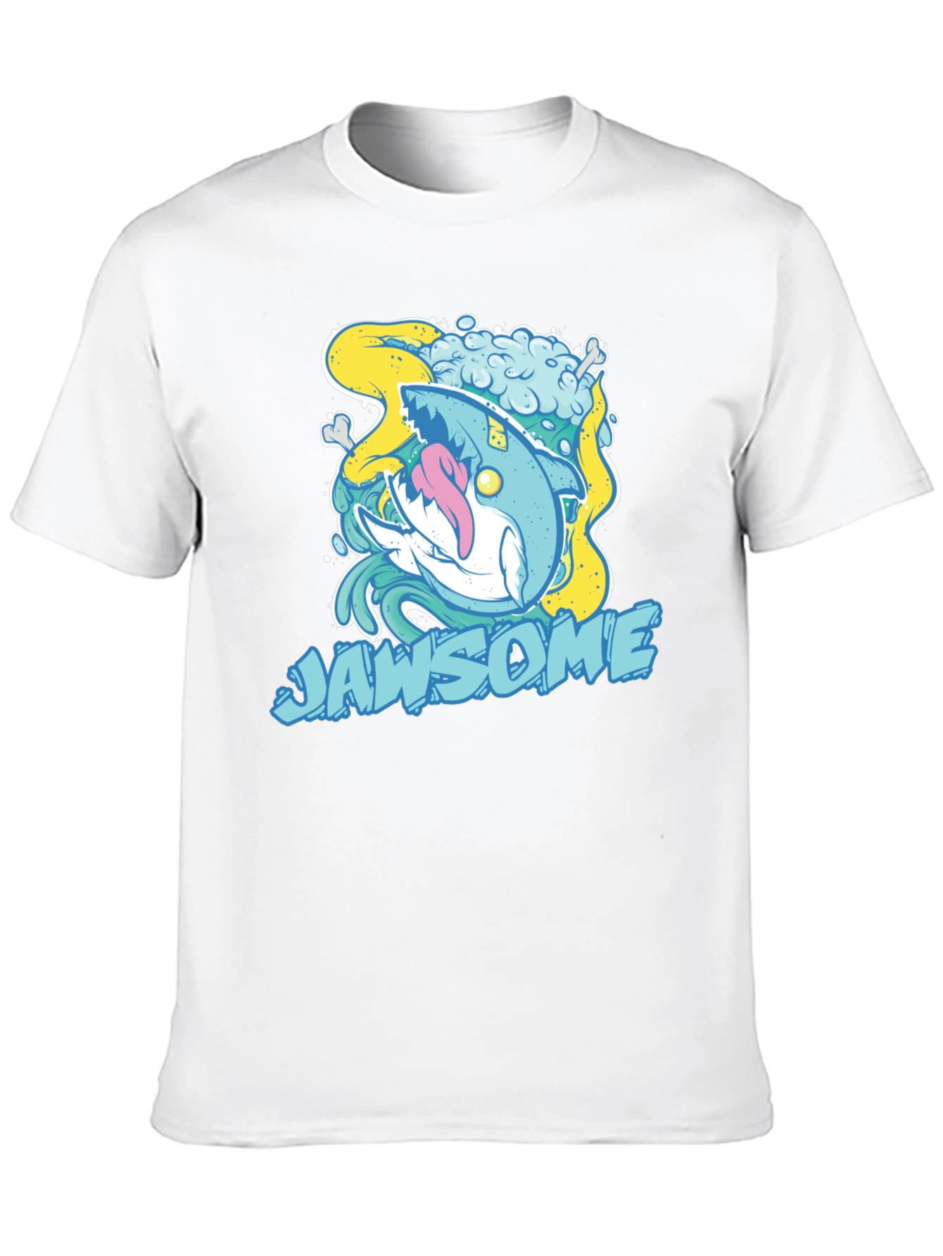 Jawsome Shark Graphic T-Shirt - Unique Cartoon Design