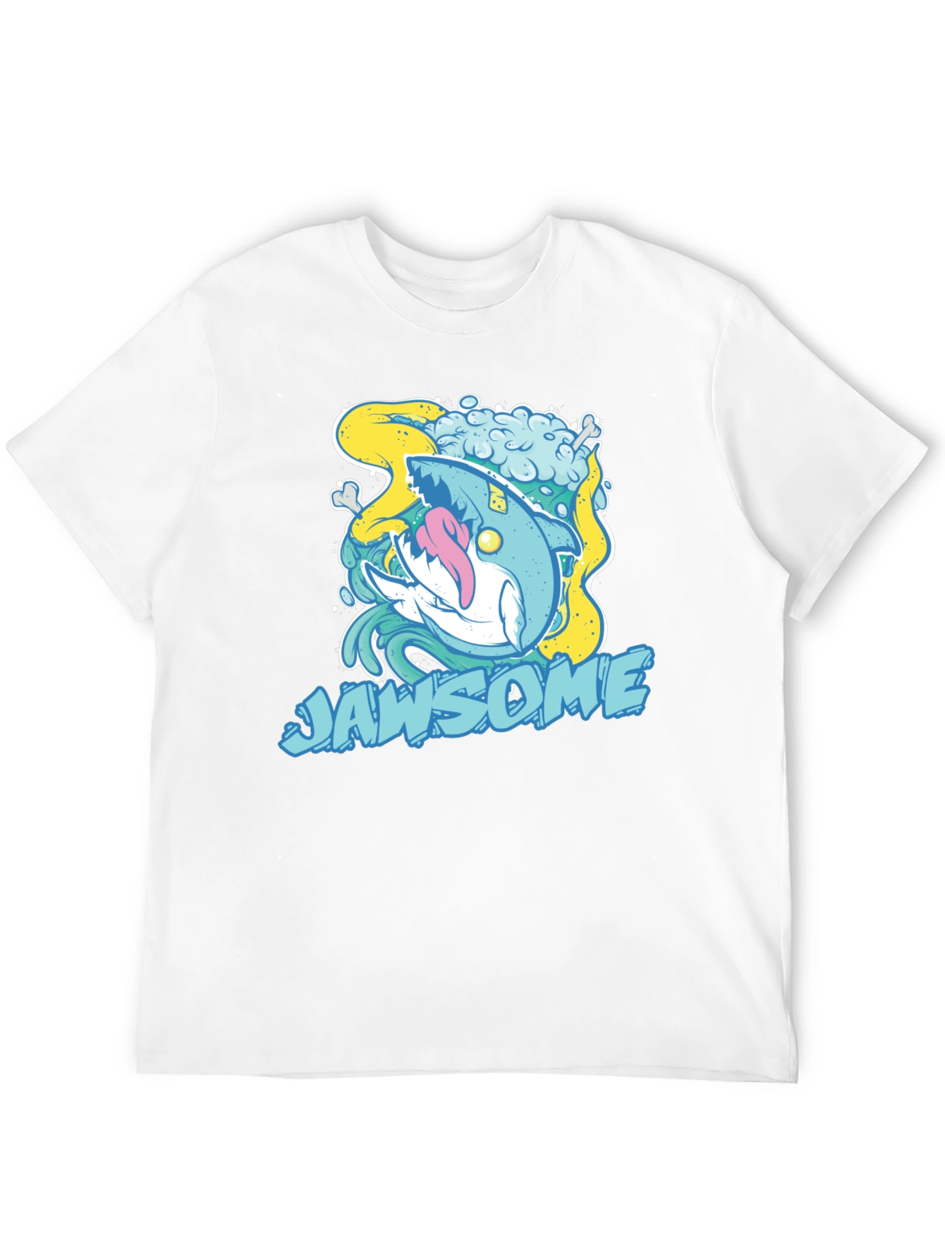Jawsome Shark Graphic T-Shirt - Unique Cartoon Design