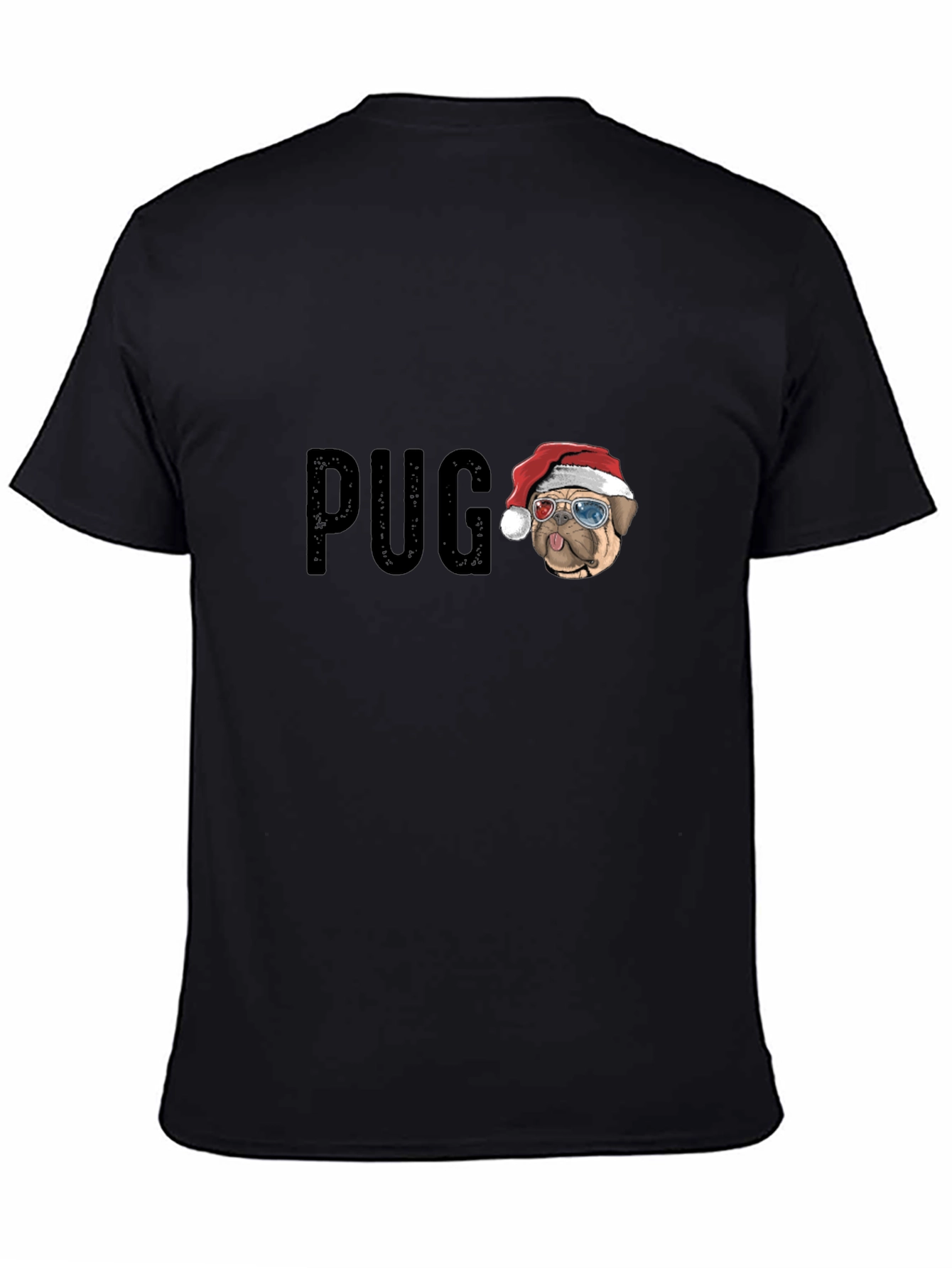 Pug Christmas Santa Hat T-Shirt