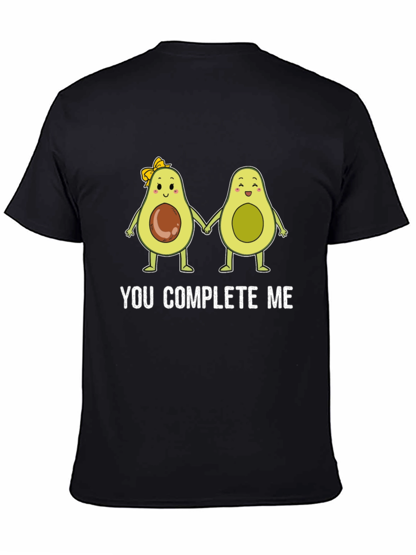 You Complete Me Avocado Couple Black T-Shirt