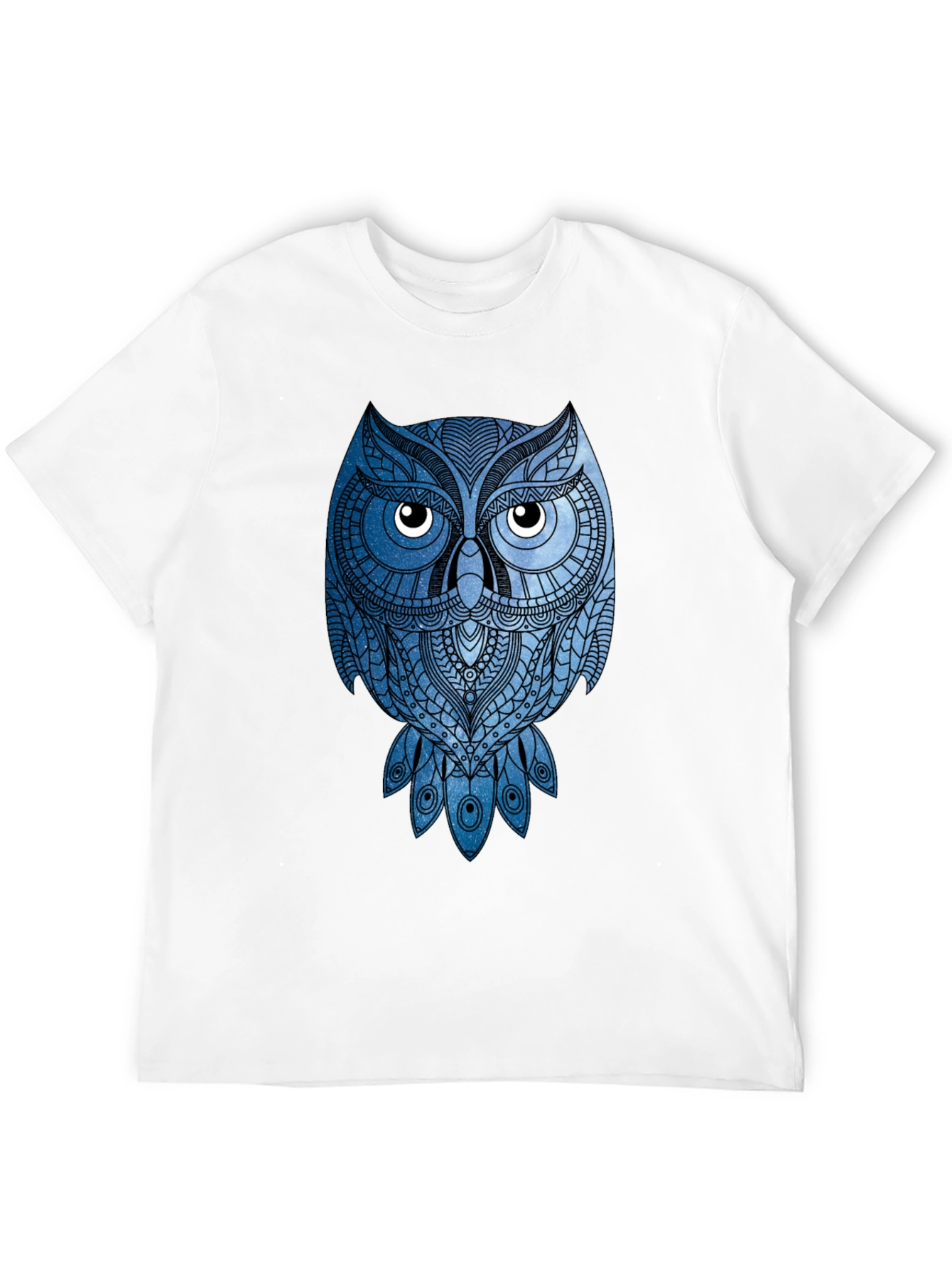 Geometric Owl Graphic Tee - Mens Black T-Shirt