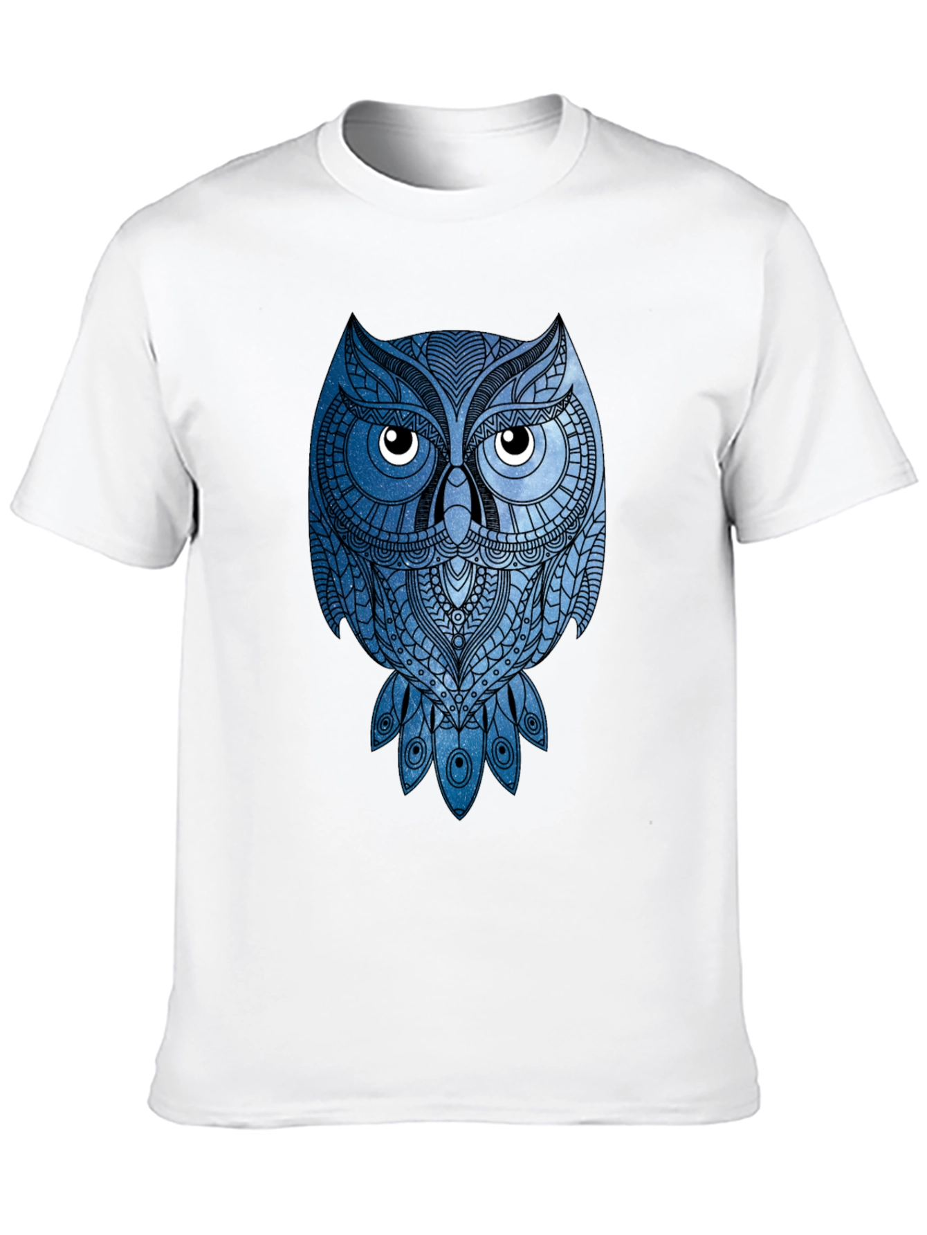 Geometric Owl Graphic Tee - Mens Black T-Shirt