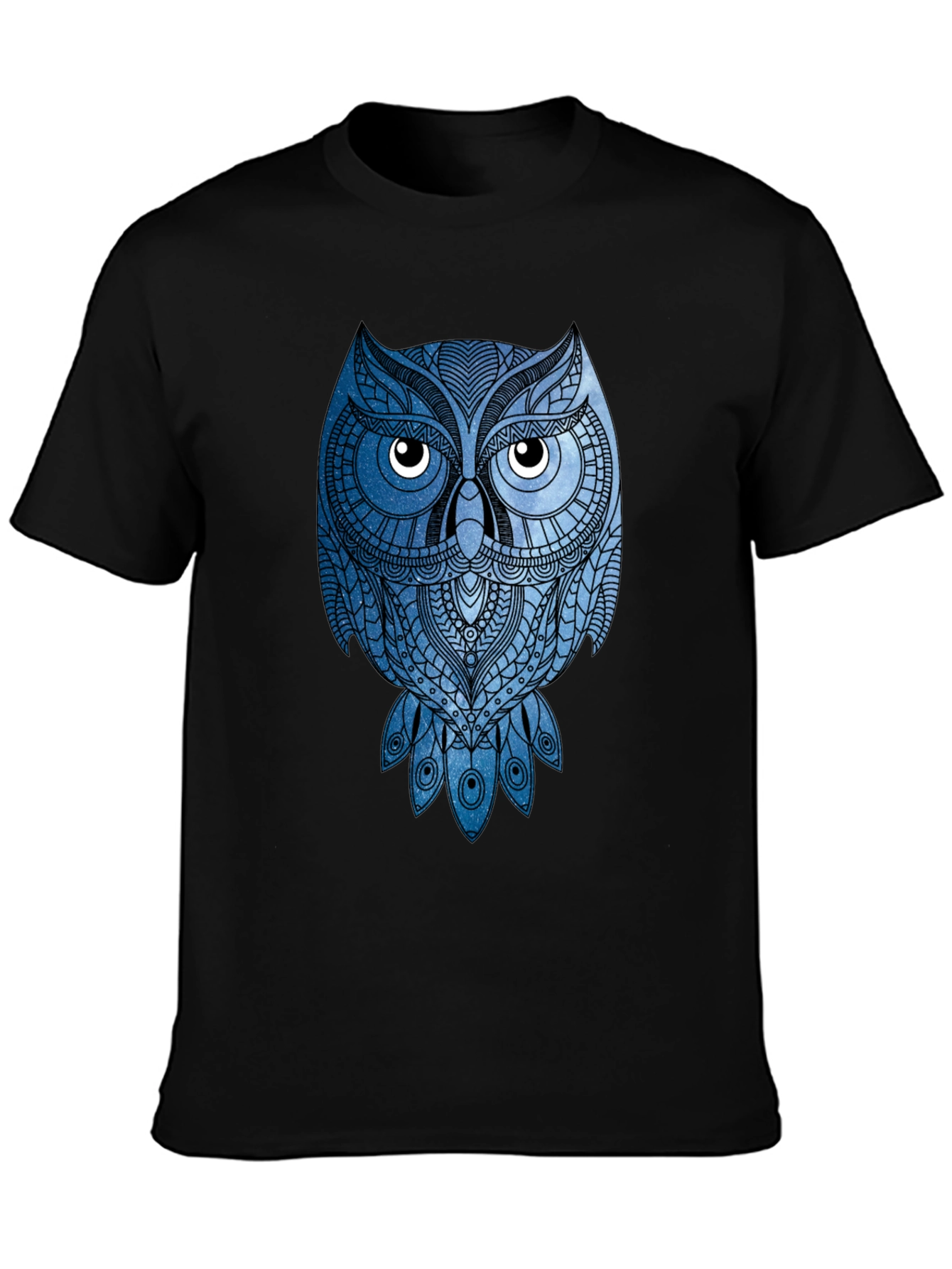 Geometric Owl Graphic Tee - Mens Black T-Shirt