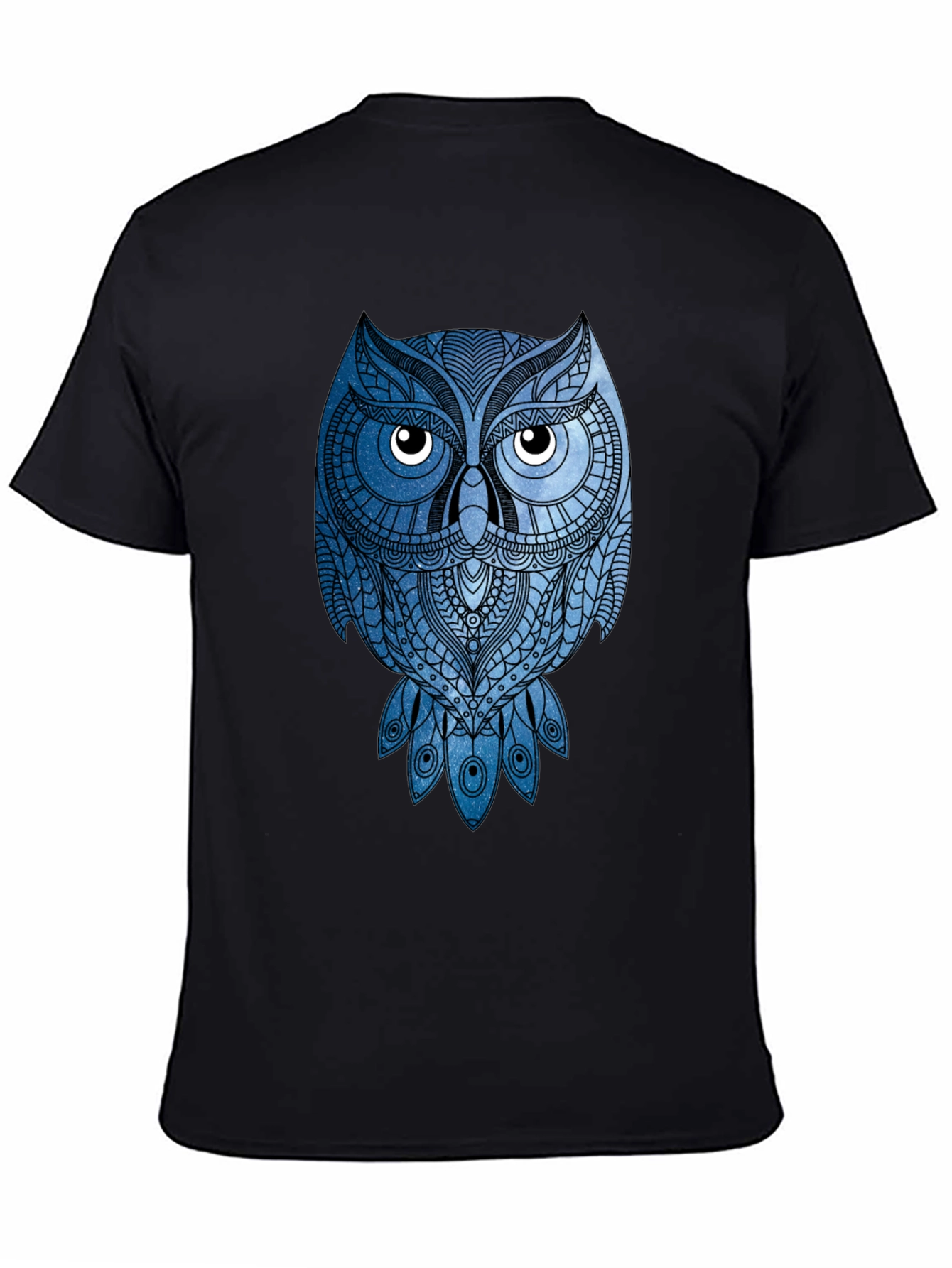 Geometric Owl Graphic Tee - Mens Black T-Shirt