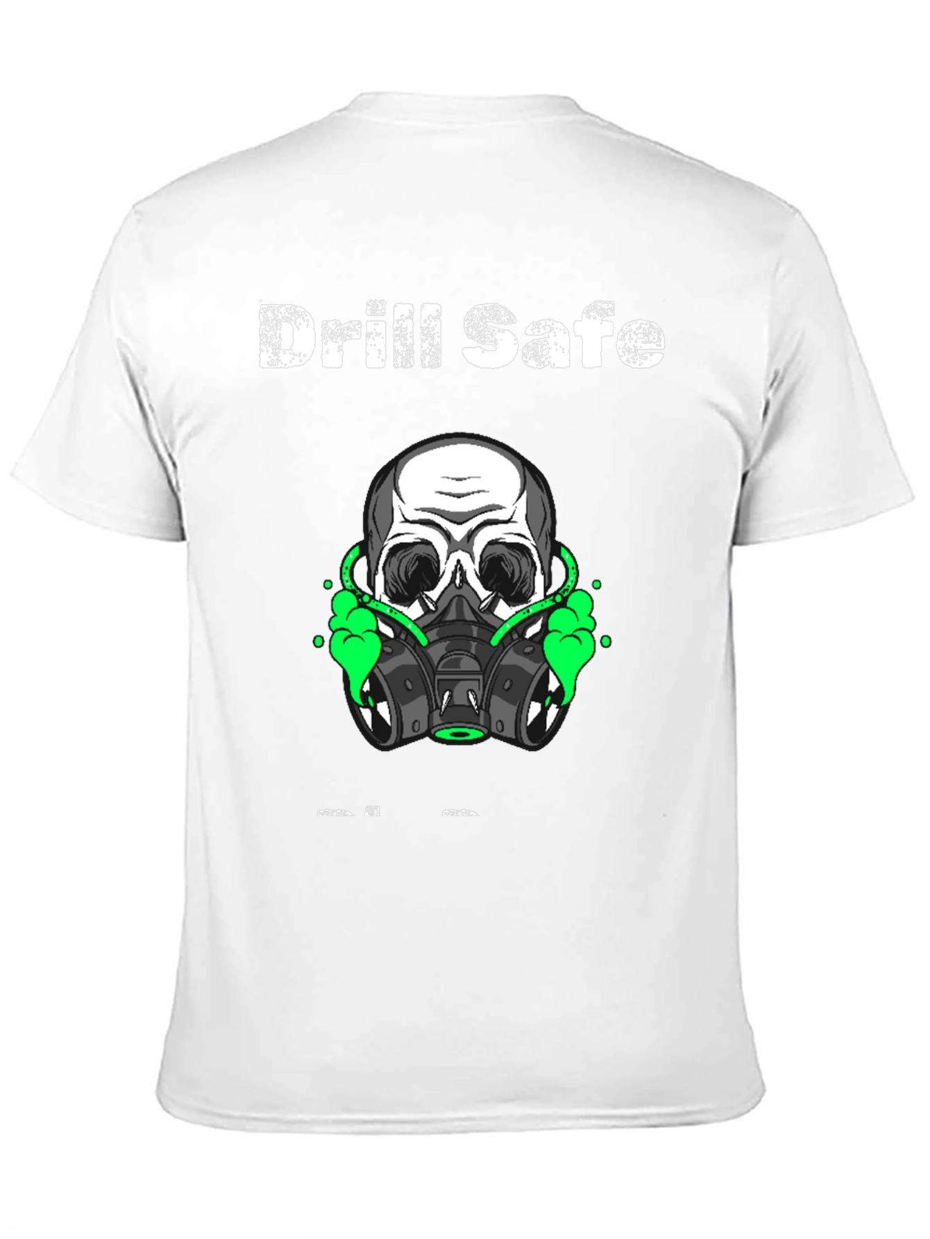 Drill Safe Skull Graphic Black T-Shirt