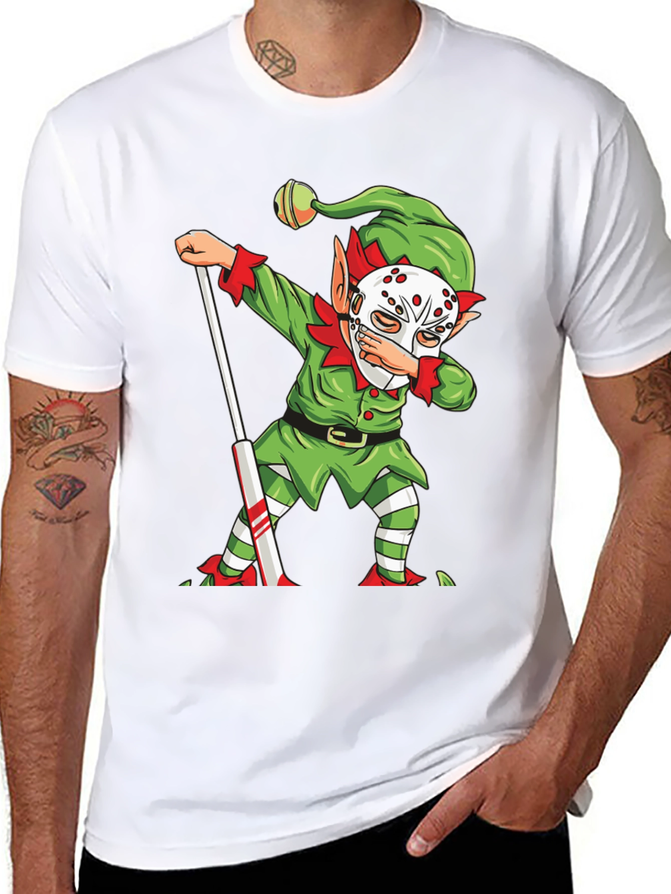 Dabbing Hockey Elf T-Shirt