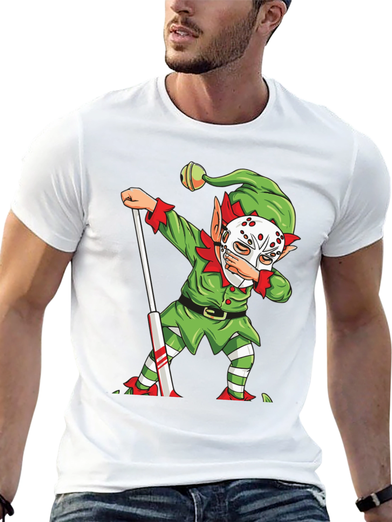 Dabbing Hockey Elf T-Shirt