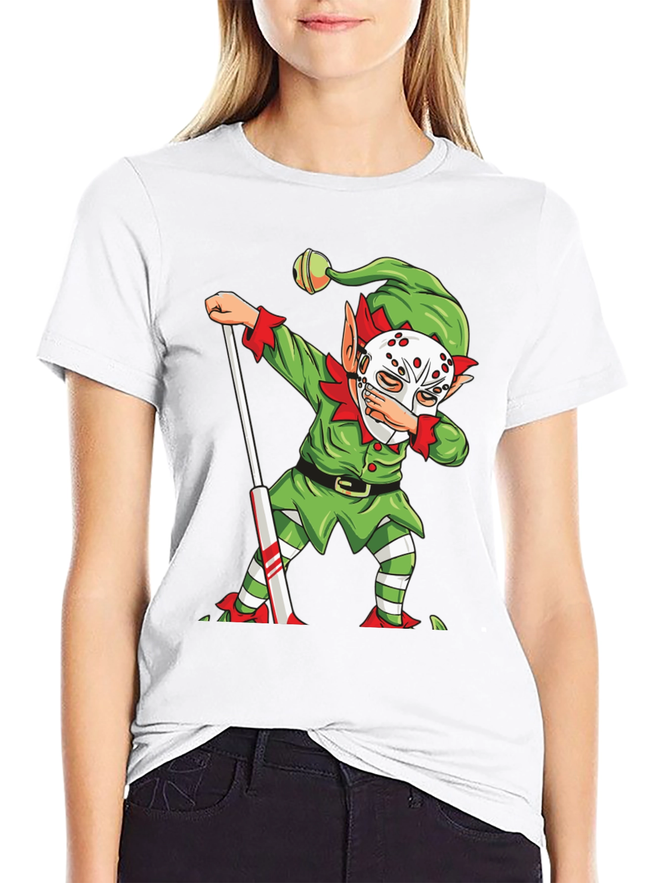 Dabbing Hockey Elf T-Shirt
