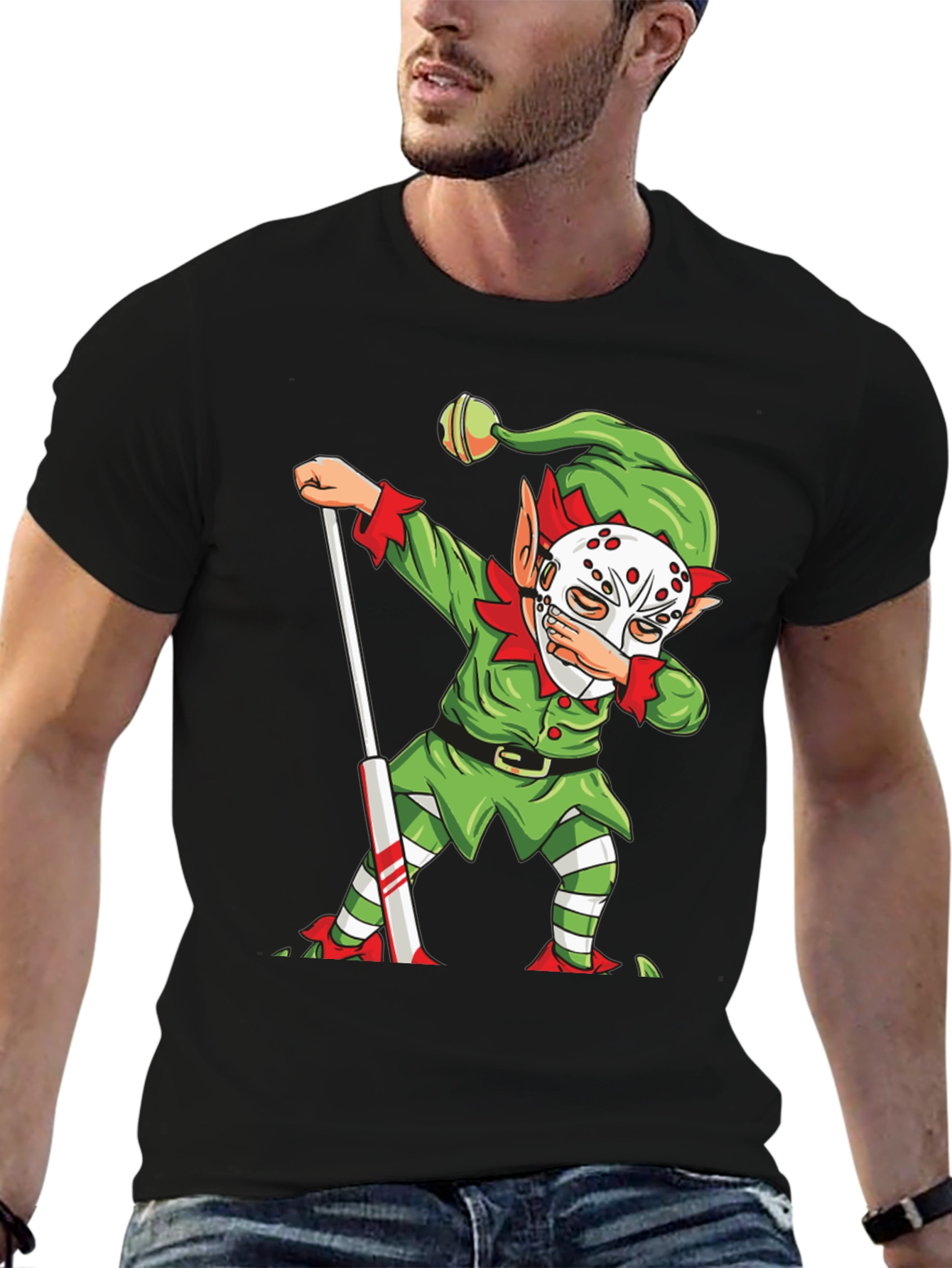 Dabbing Hockey Elf T-Shirt