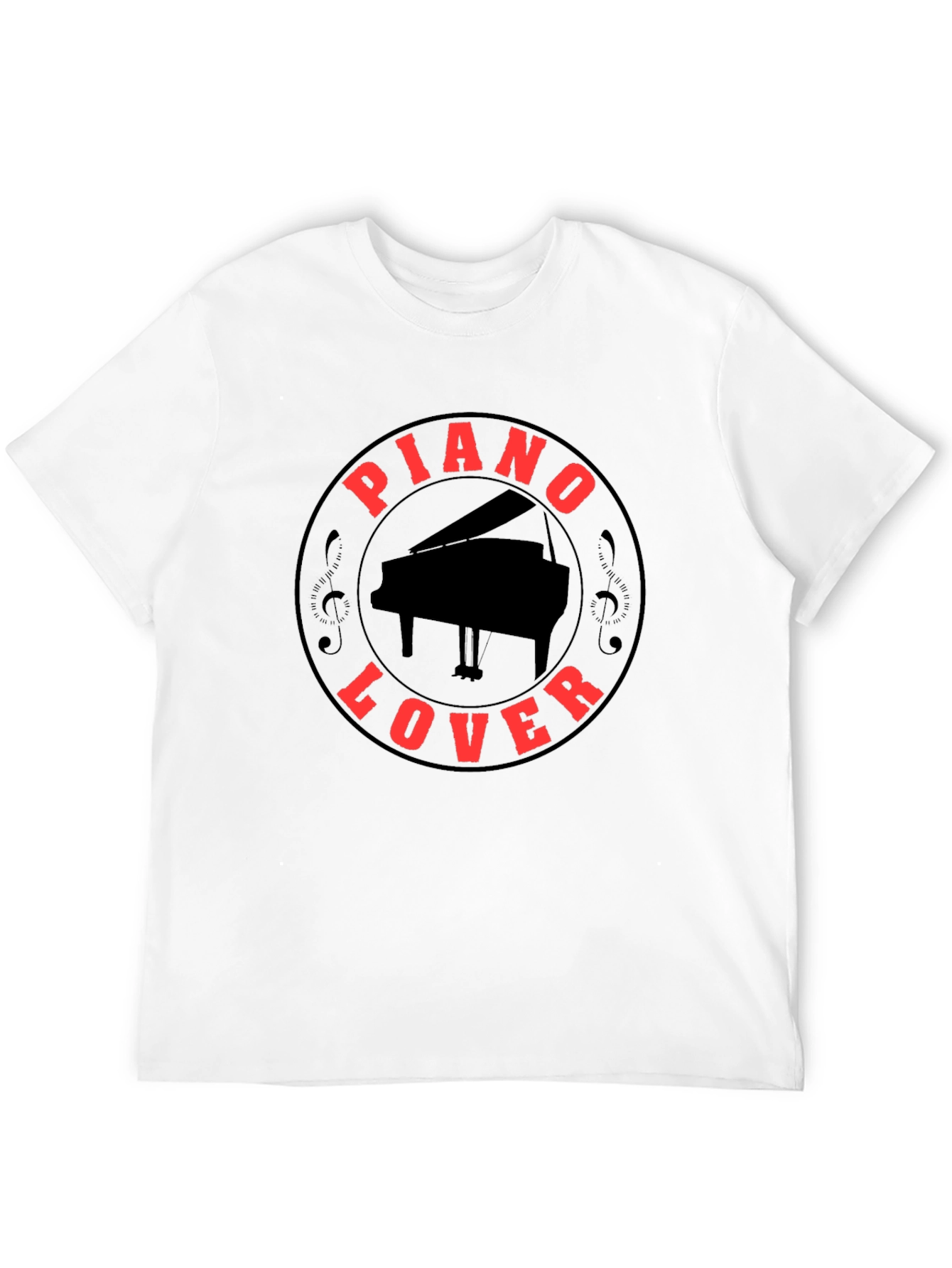 Piano Lover Black T-Shirt: Music & Style