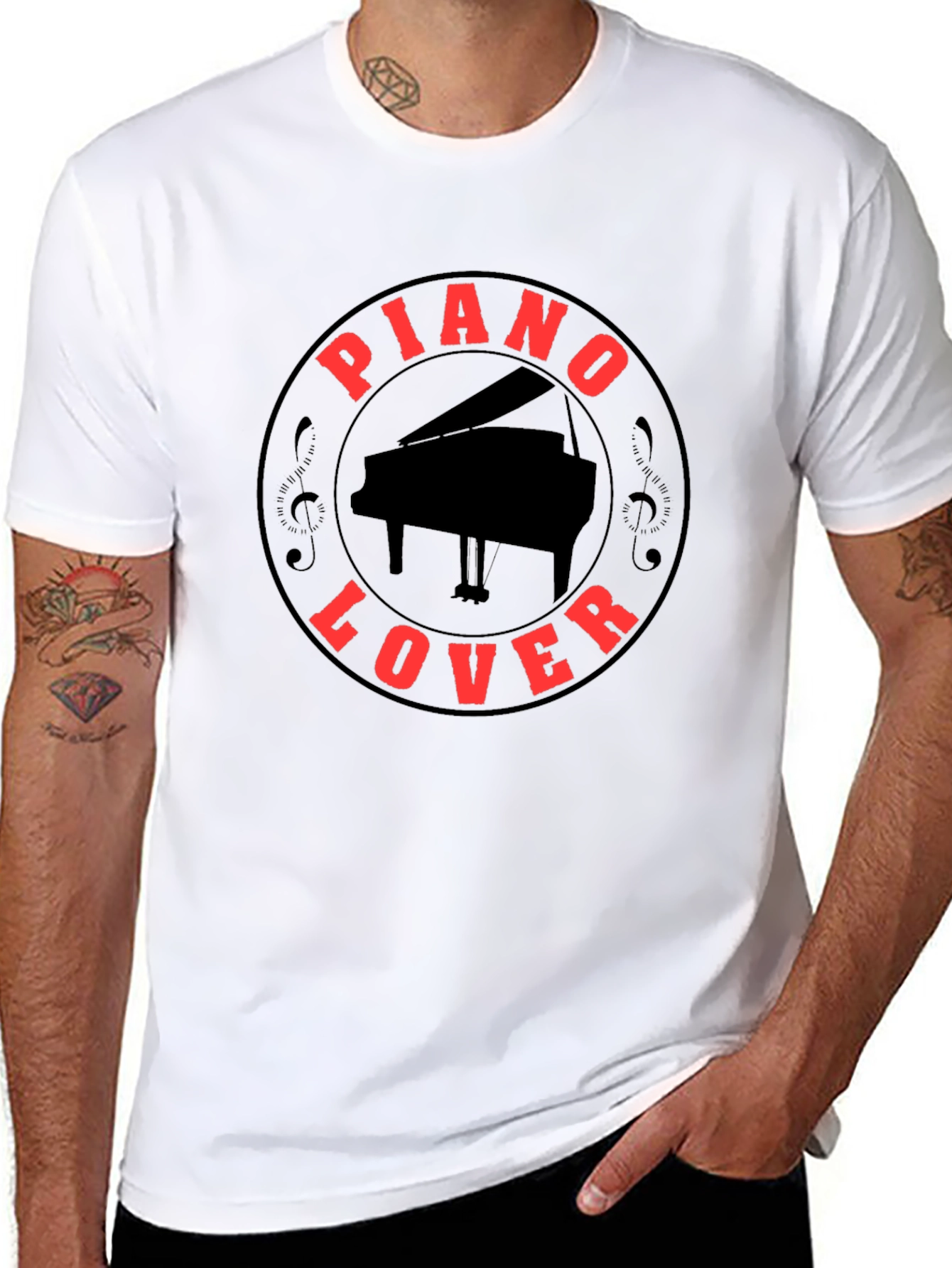 Piano Lover Black T-Shirt: Music & Style