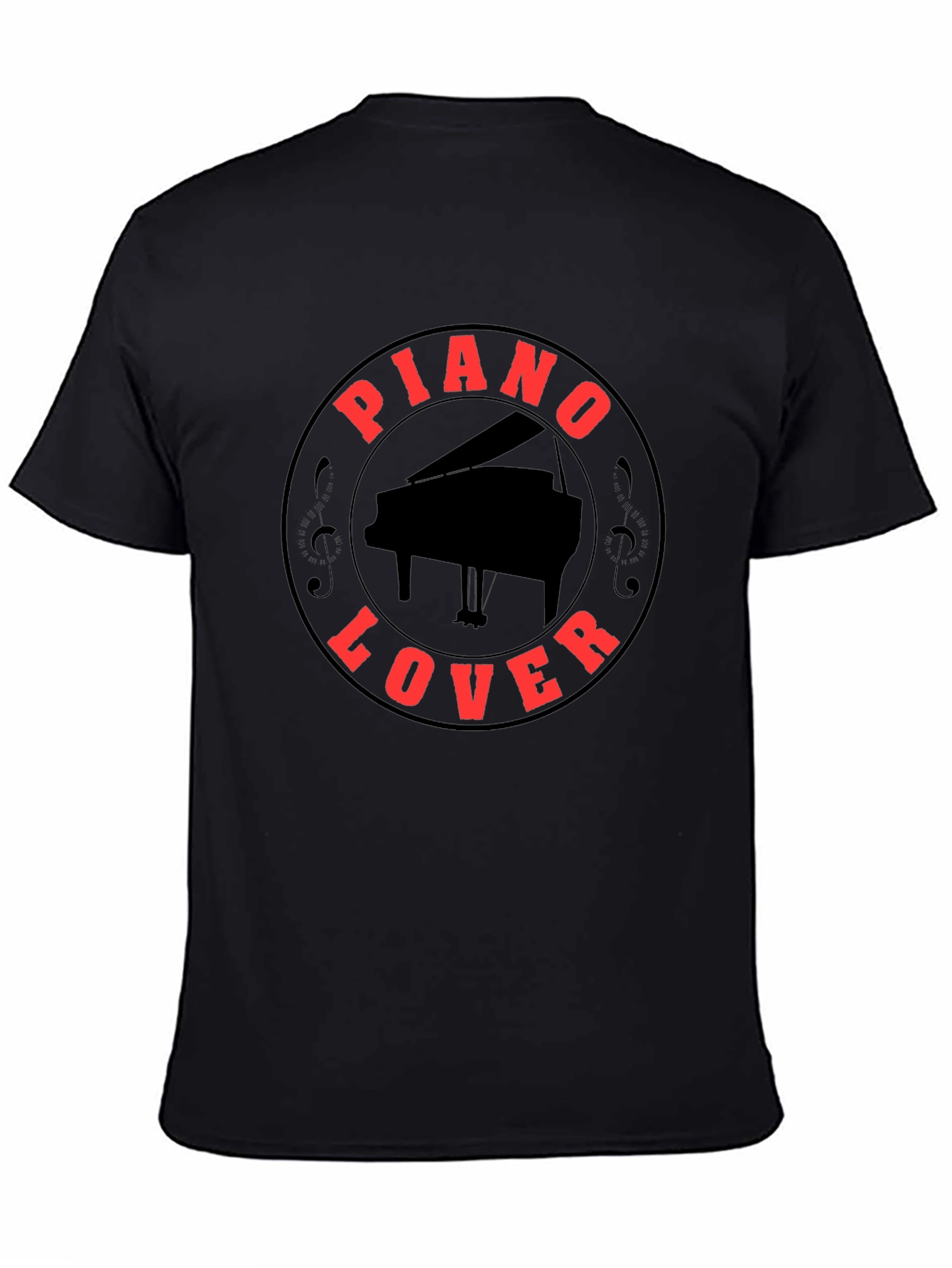 Piano Lover Black T-Shirt: Music & Style