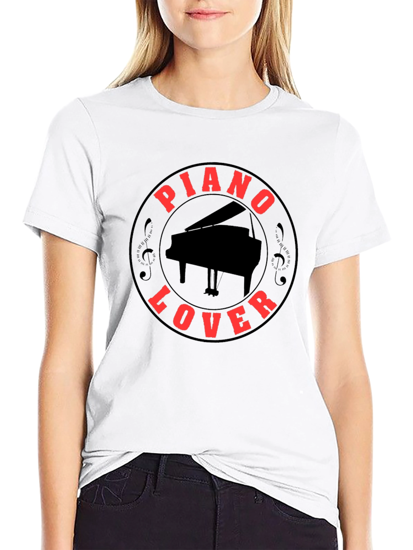 Piano Lover Black T-Shirt: Music & Style