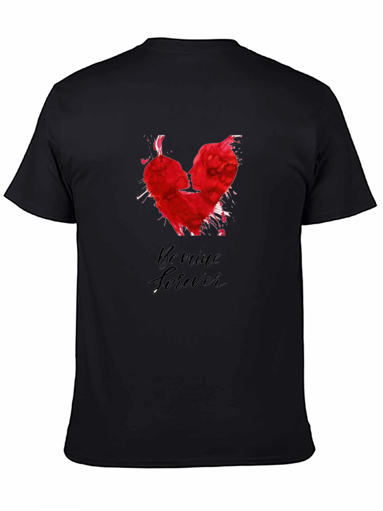 Romantic Heart Valentines Day Graphic T-Shirt