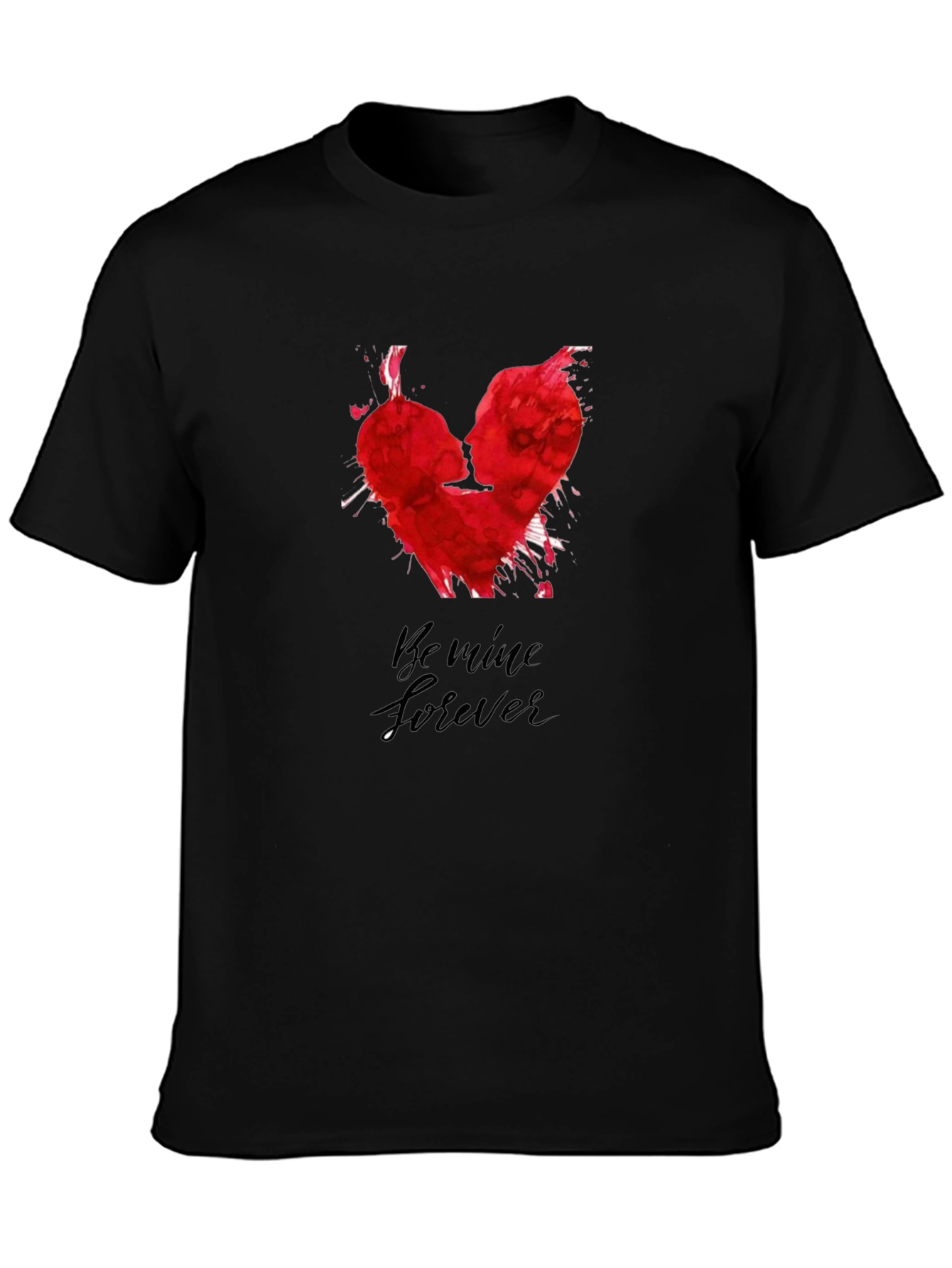 Romantic Heart Valentines Day Graphic T-Shirt