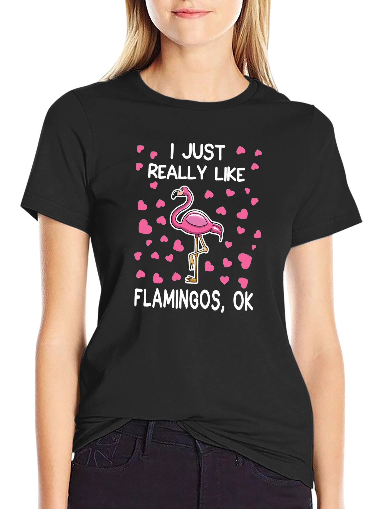 I Just Really Like Flamingos Graphic Tee