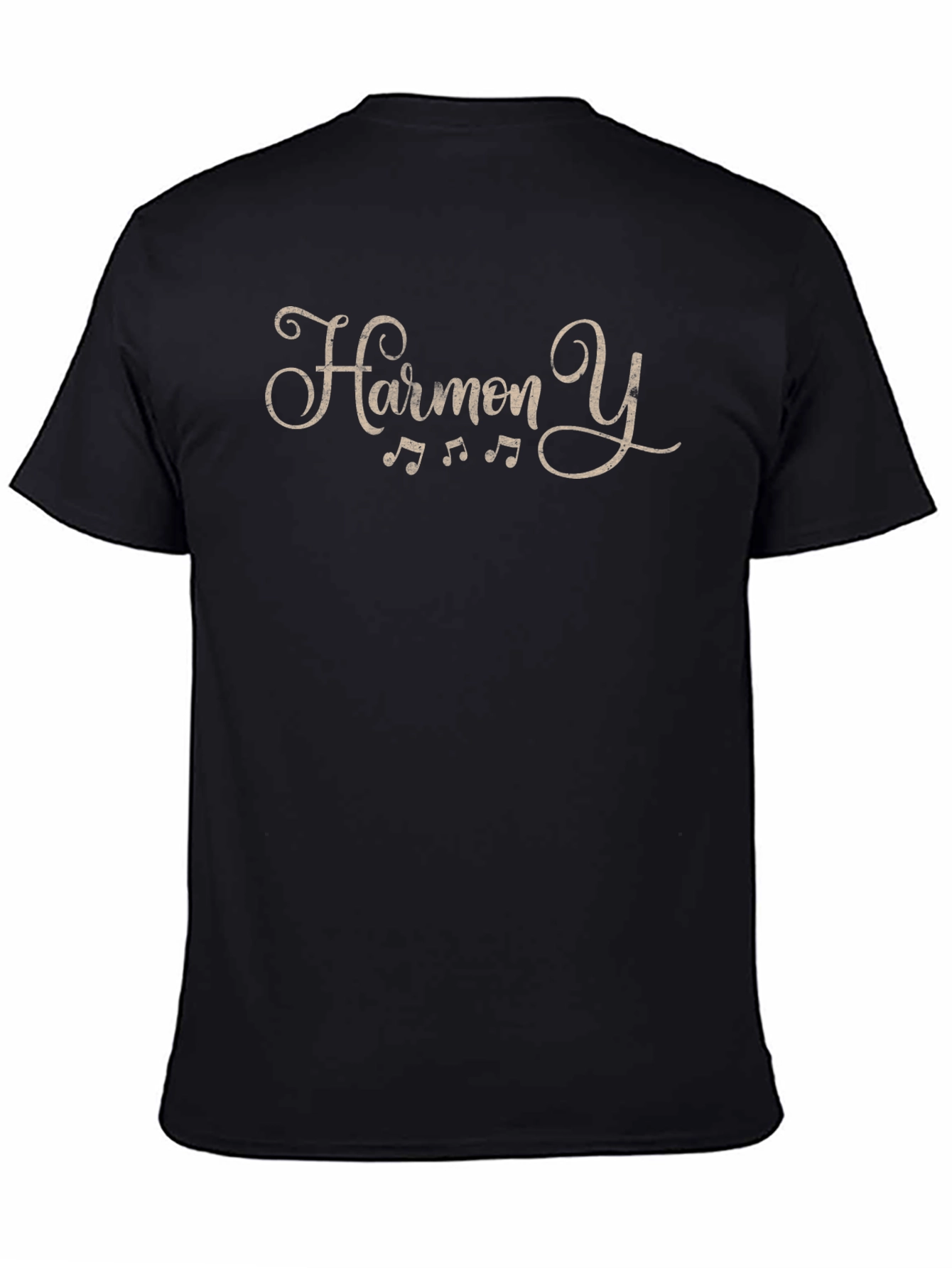 Harmony Y Black T-Shirt - Musical Design