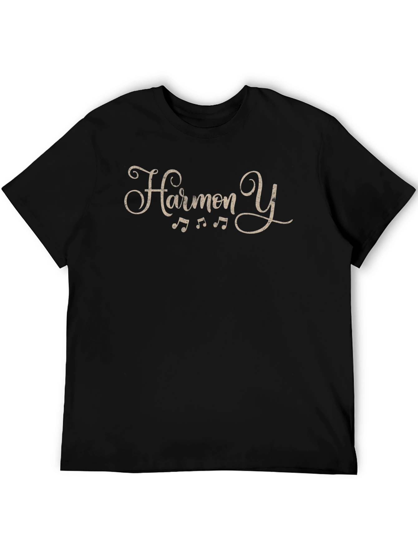 Harmony Y Black T-Shirt - Musical Design