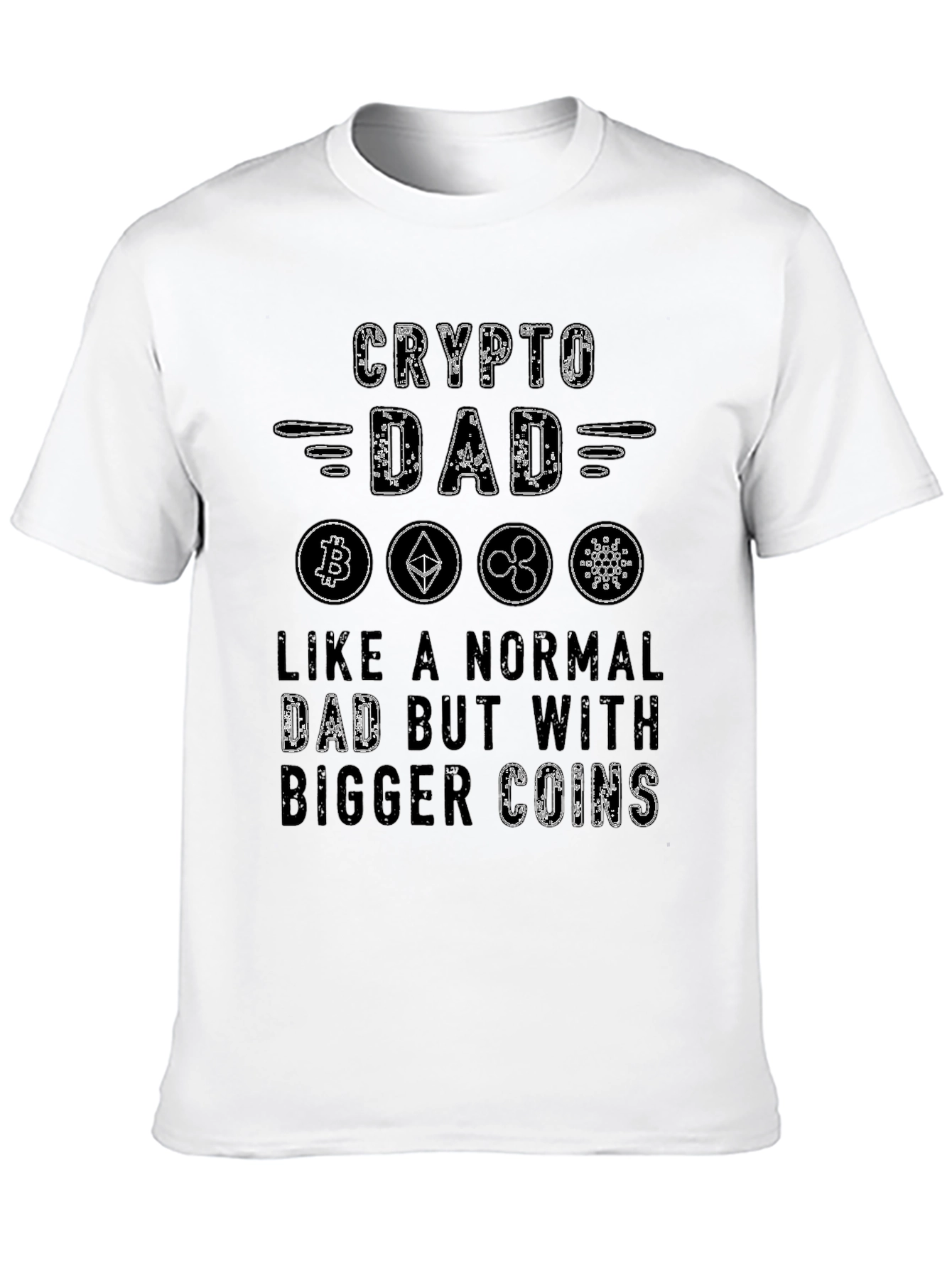 Crypto Dad T-Shirt - Bitcoin Ethereum Ripple Design