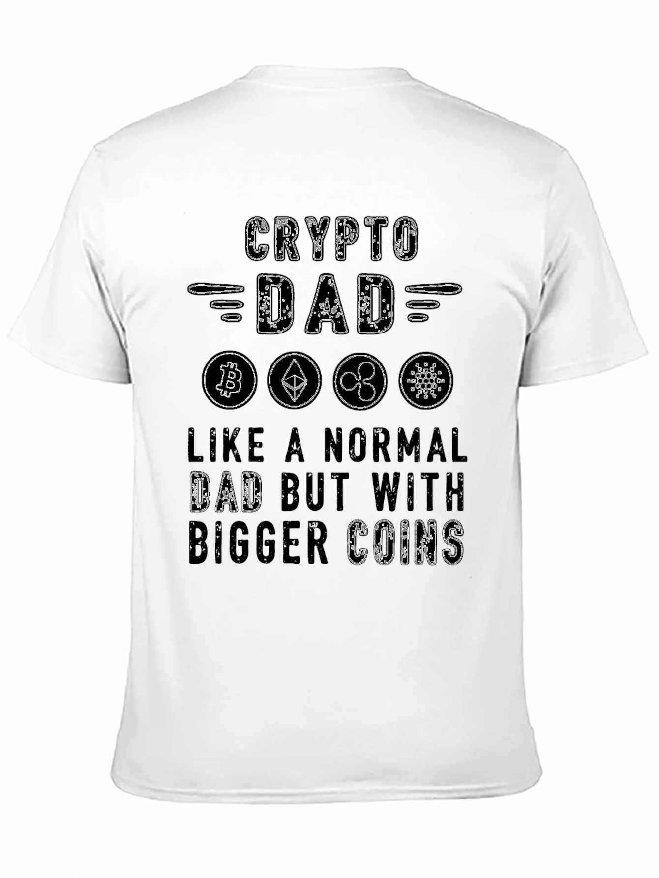Crypto Dad T-Shirt - Bitcoin Ethereum Ripple Design