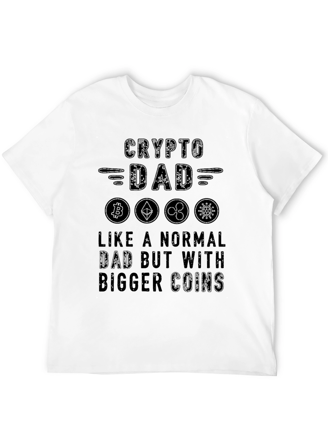Crypto Dad T-Shirt - Bitcoin Ethereum Ripple Design