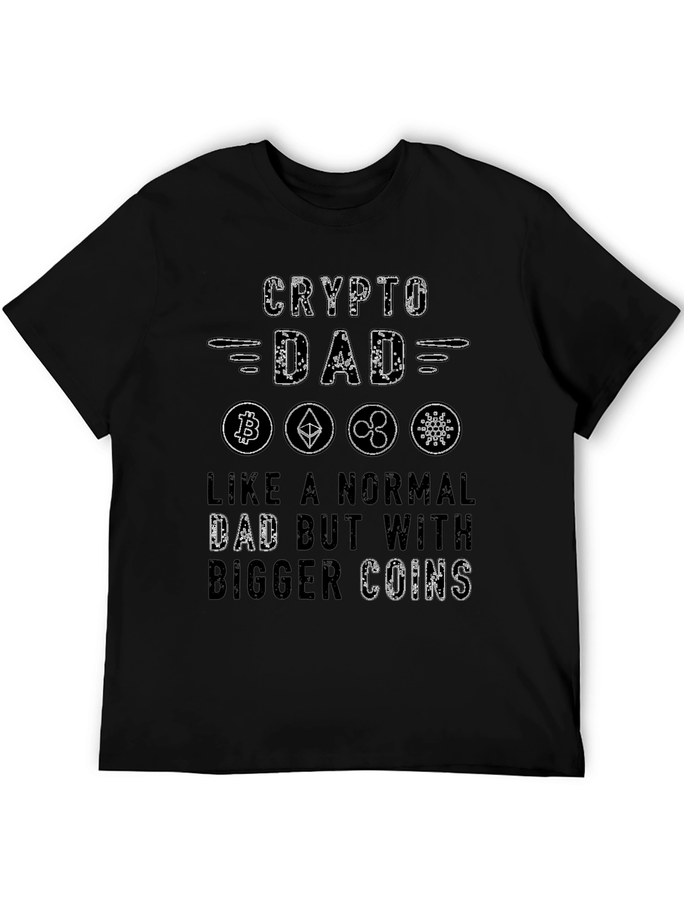 Crypto Dad T-Shirt - Bitcoin Ethereum Ripple Design