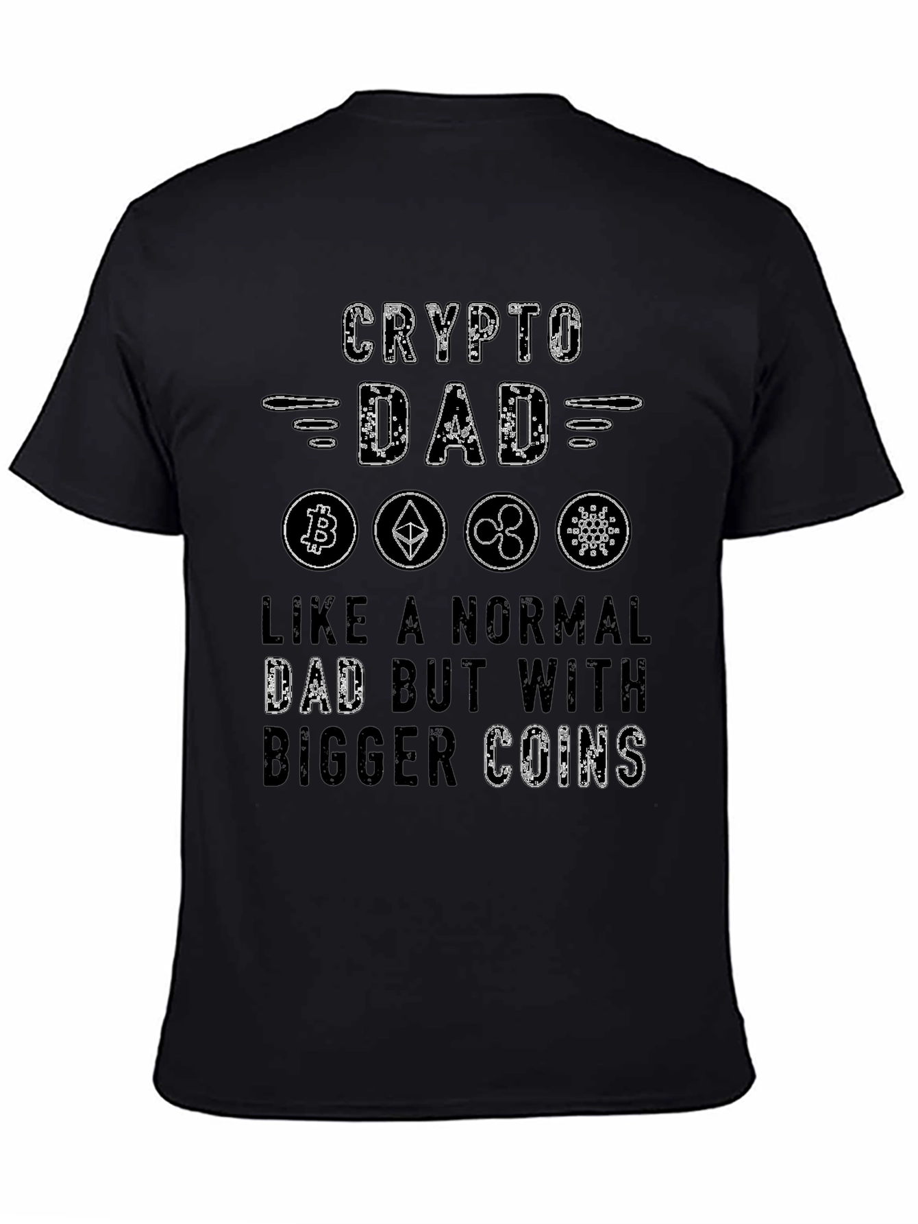 Crypto Dad T-Shirt - Bitcoin Ethereum Ripple Design
