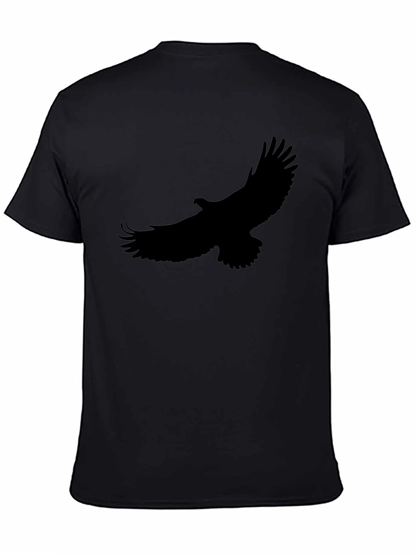 Black T-Shirt with Eagle Silhouette