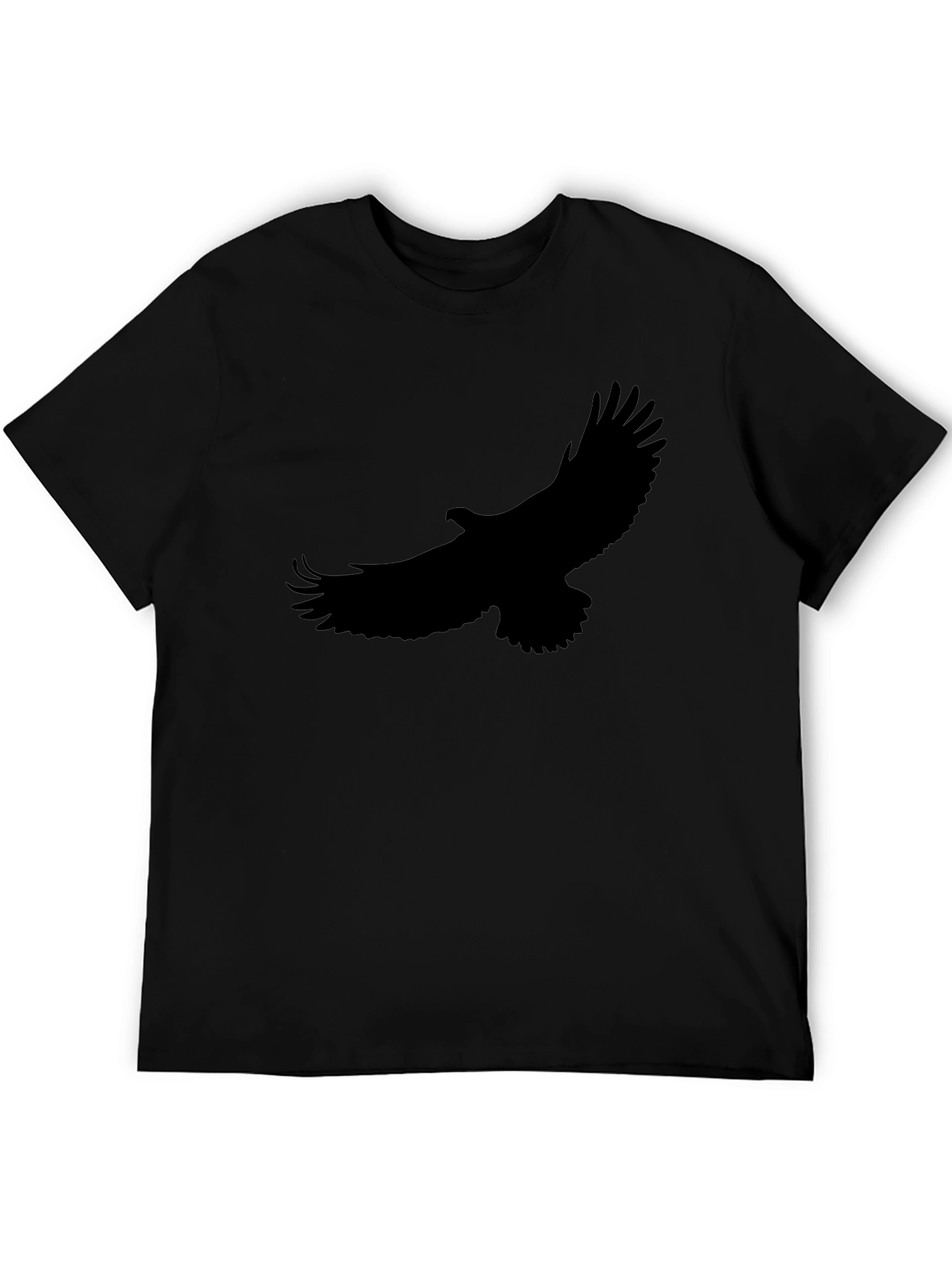 Black T-Shirt with Eagle Silhouette