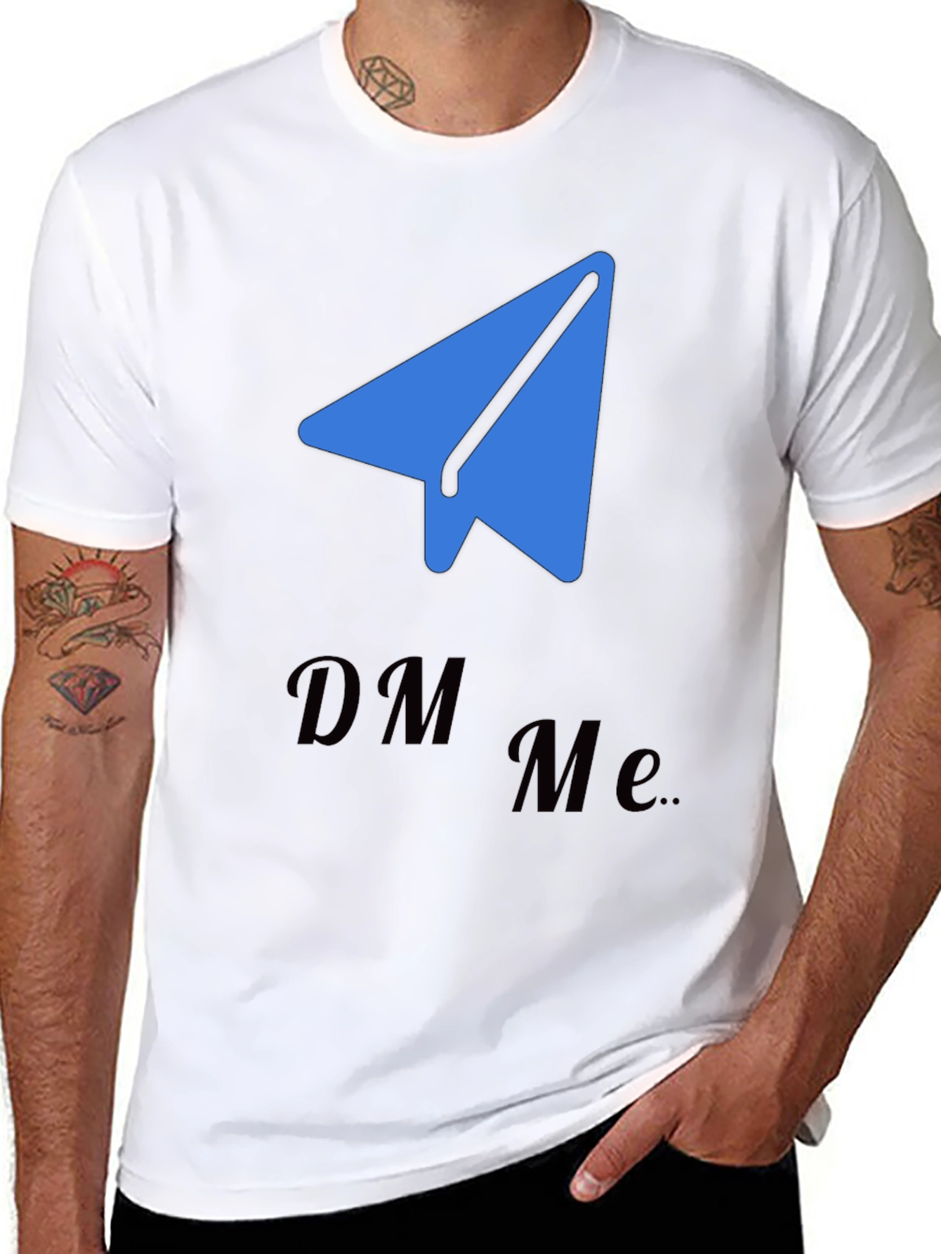 DM Me Telegram Tee - Trendy Social Shirt