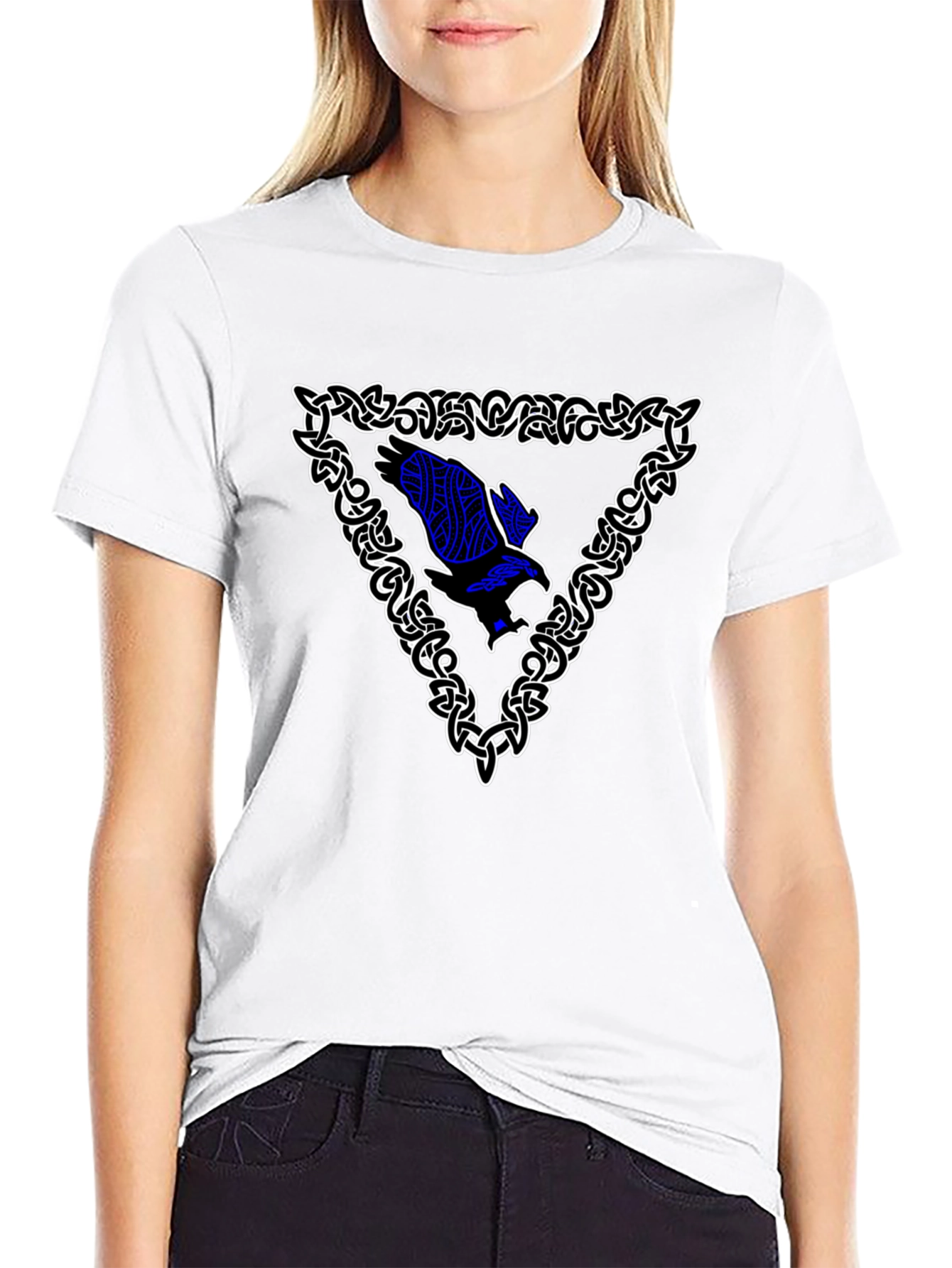 Celtic Knot Eagle Graphic Black T-Shirt