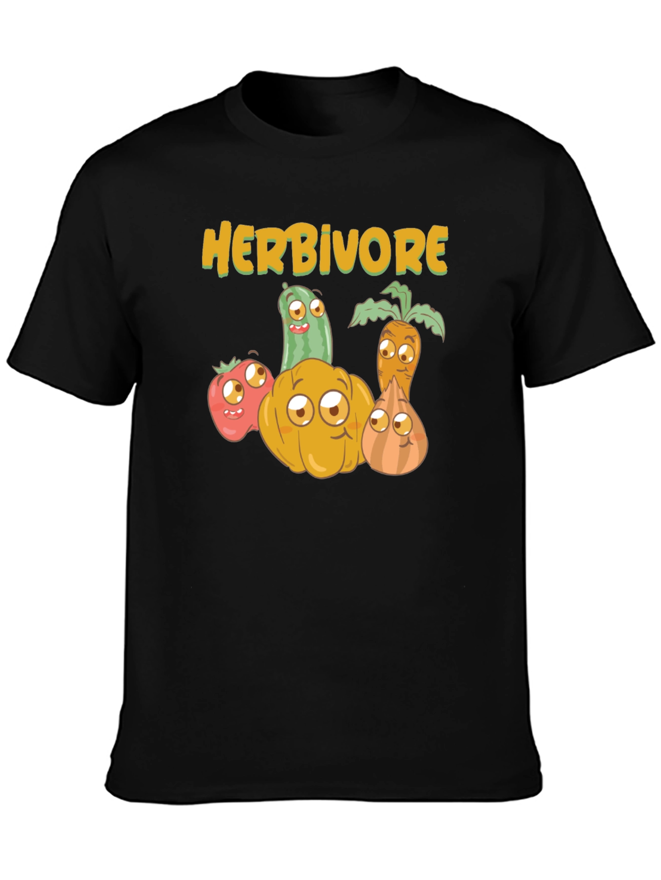 Herbivore Vegan T-Shirt - Cute Vegetable Design