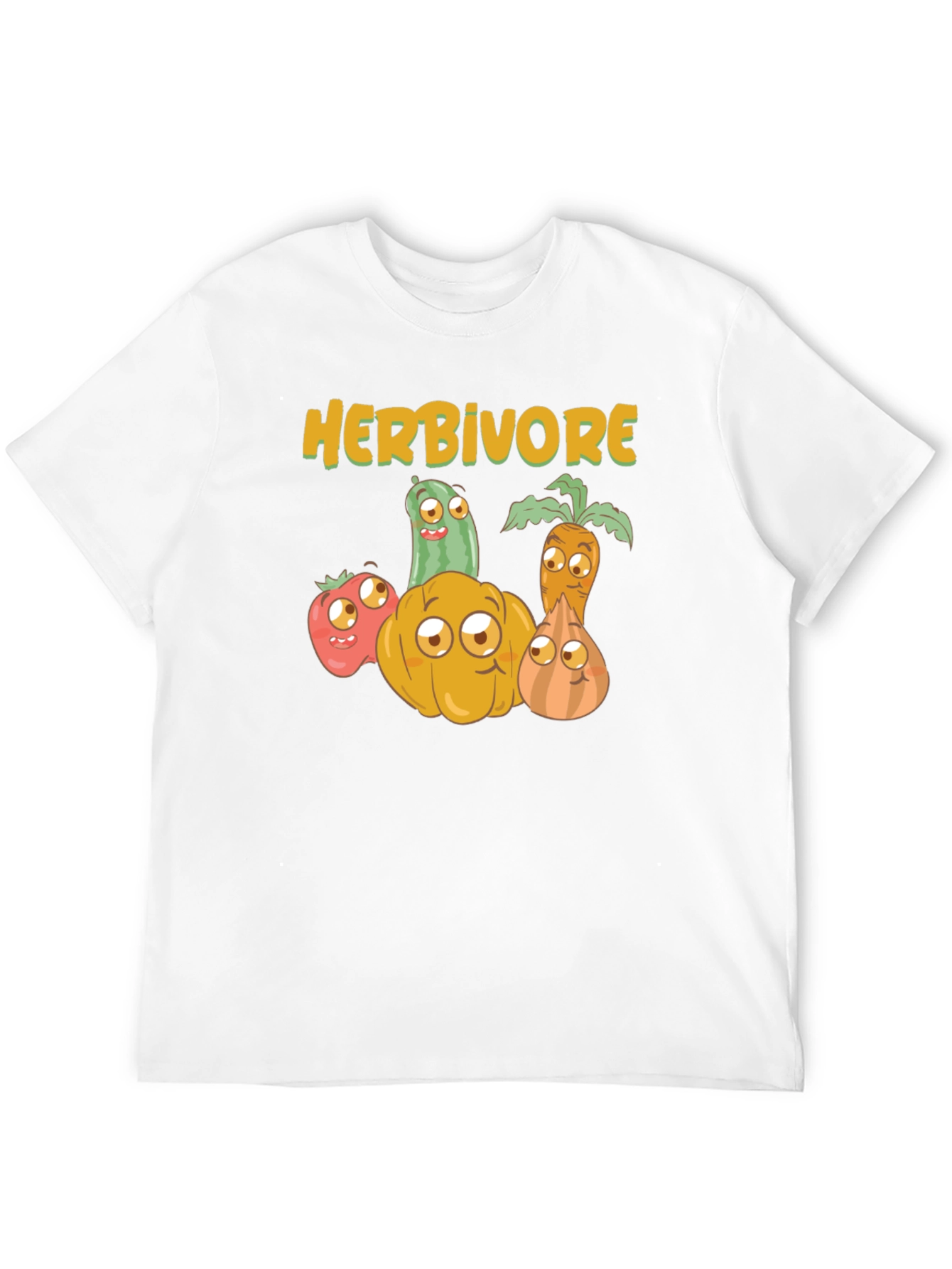 Herbivore Vegan T-Shirt - Cute Vegetable Design