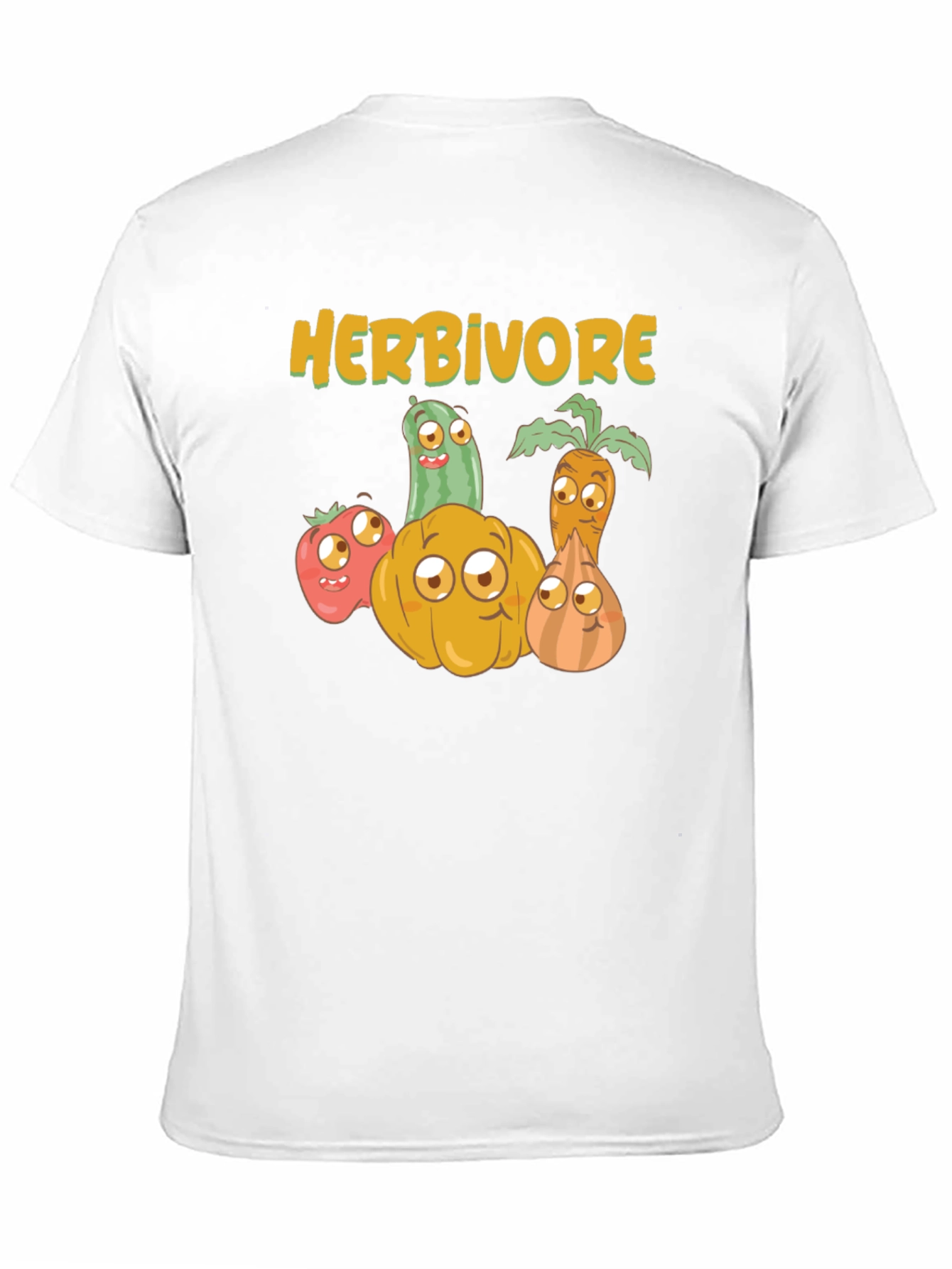 Herbivore Vegan T-Shirt - Cute Vegetable Design