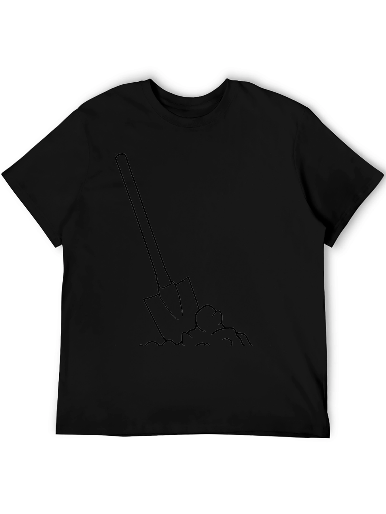 Shovel Graphic T-Shirt - Black Cotton Tee