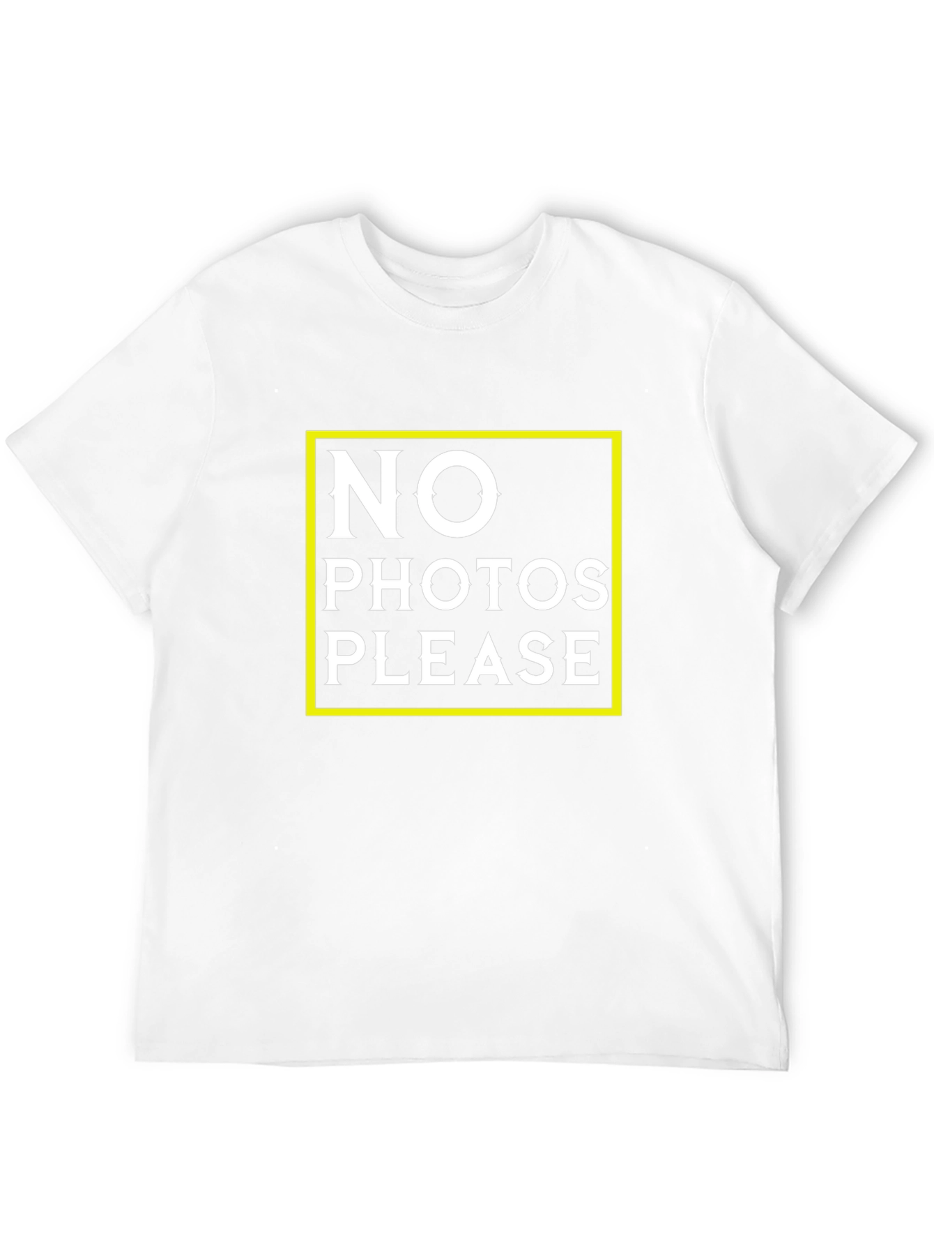 No Photos Please Graphic Tee - Black Cotton T-Shirt