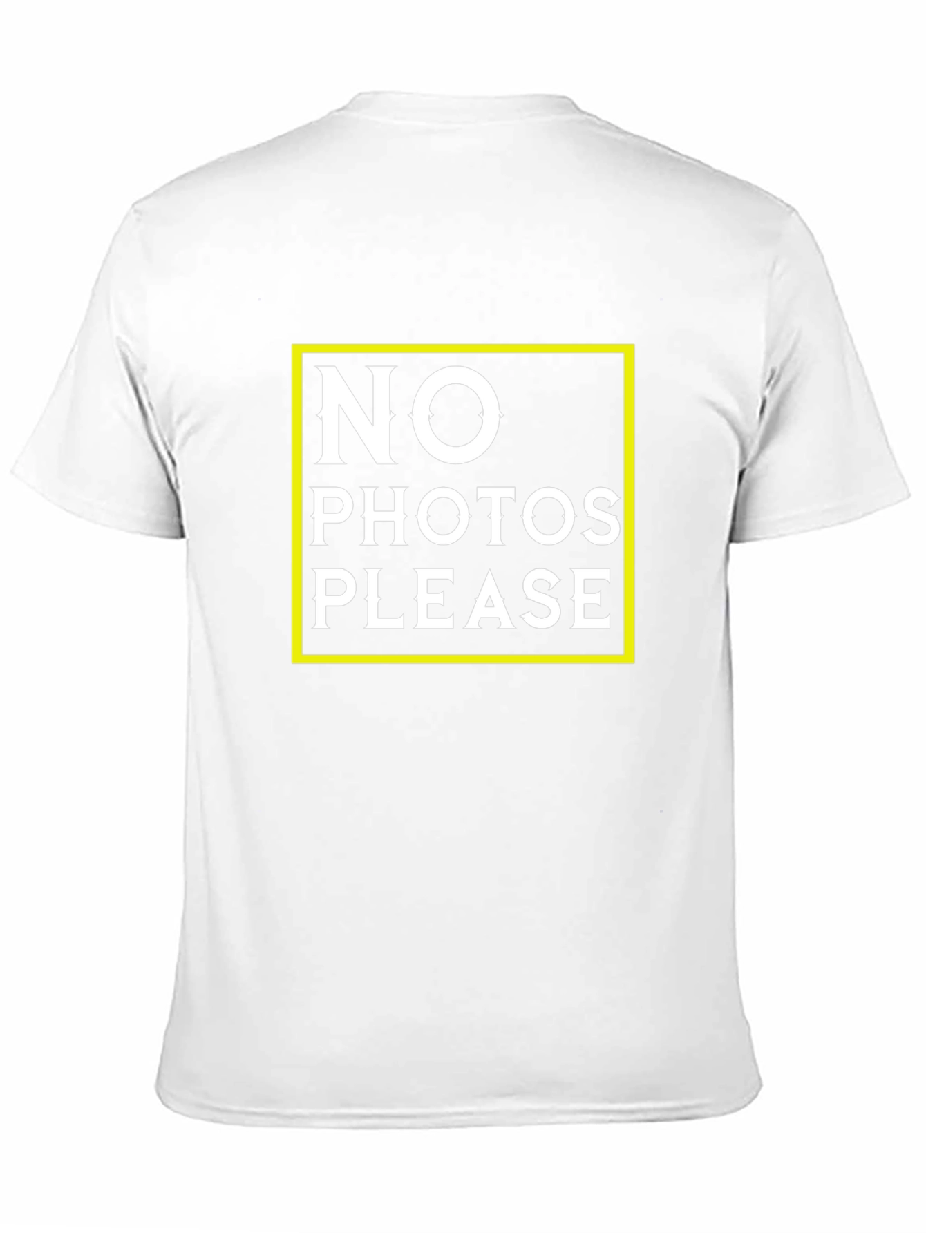 No Photos Please Graphic Tee - Black Cotton T-Shirt