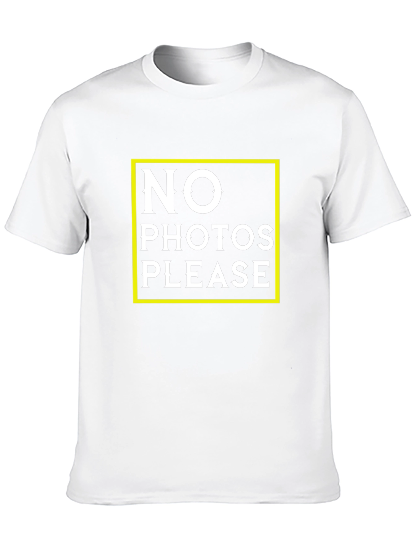No Photos Please Graphic Tee - Black Cotton T-Shirt