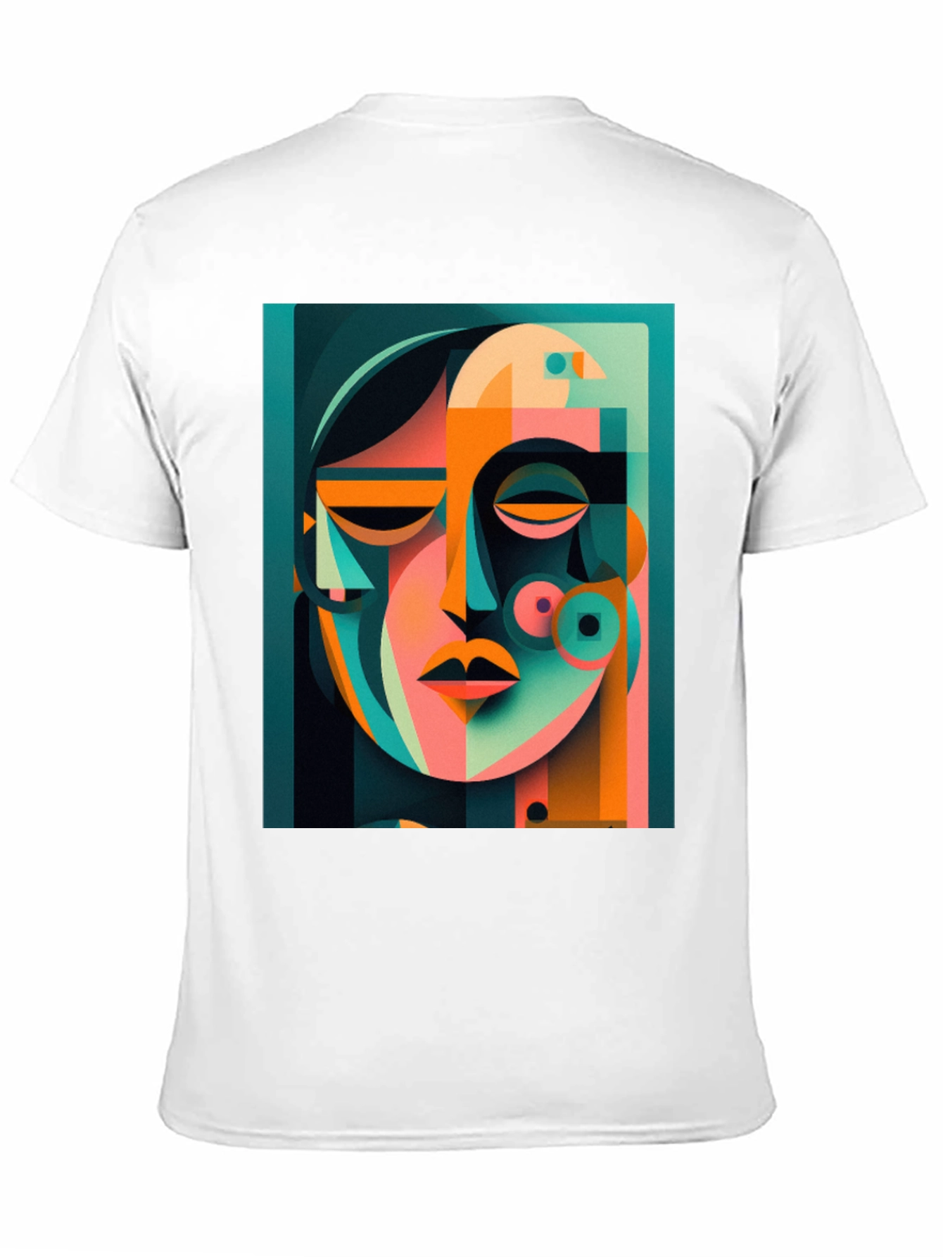 Abstract Face Graphic Print Tee