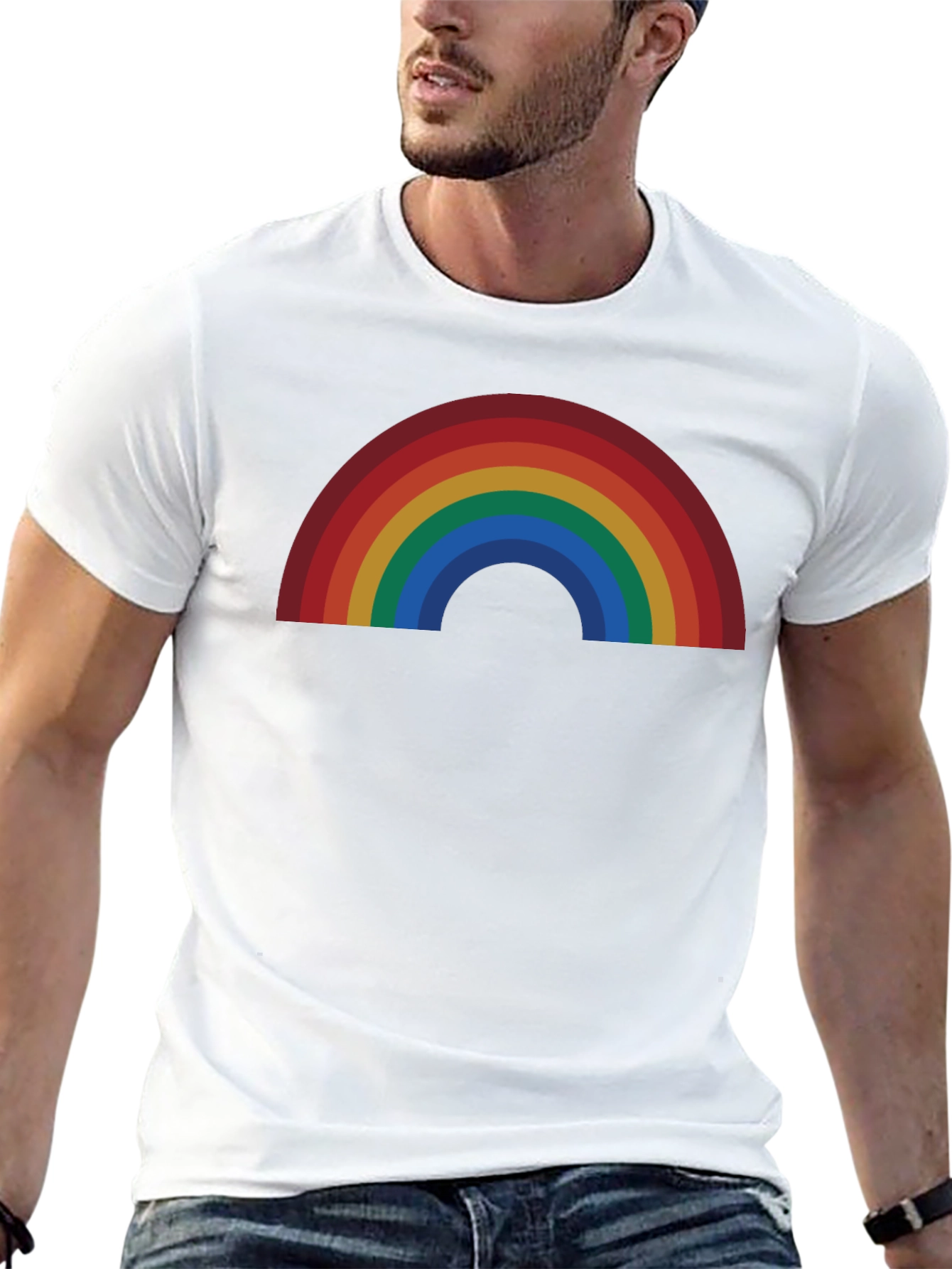 Rainbow Graphic Black T-Shirt