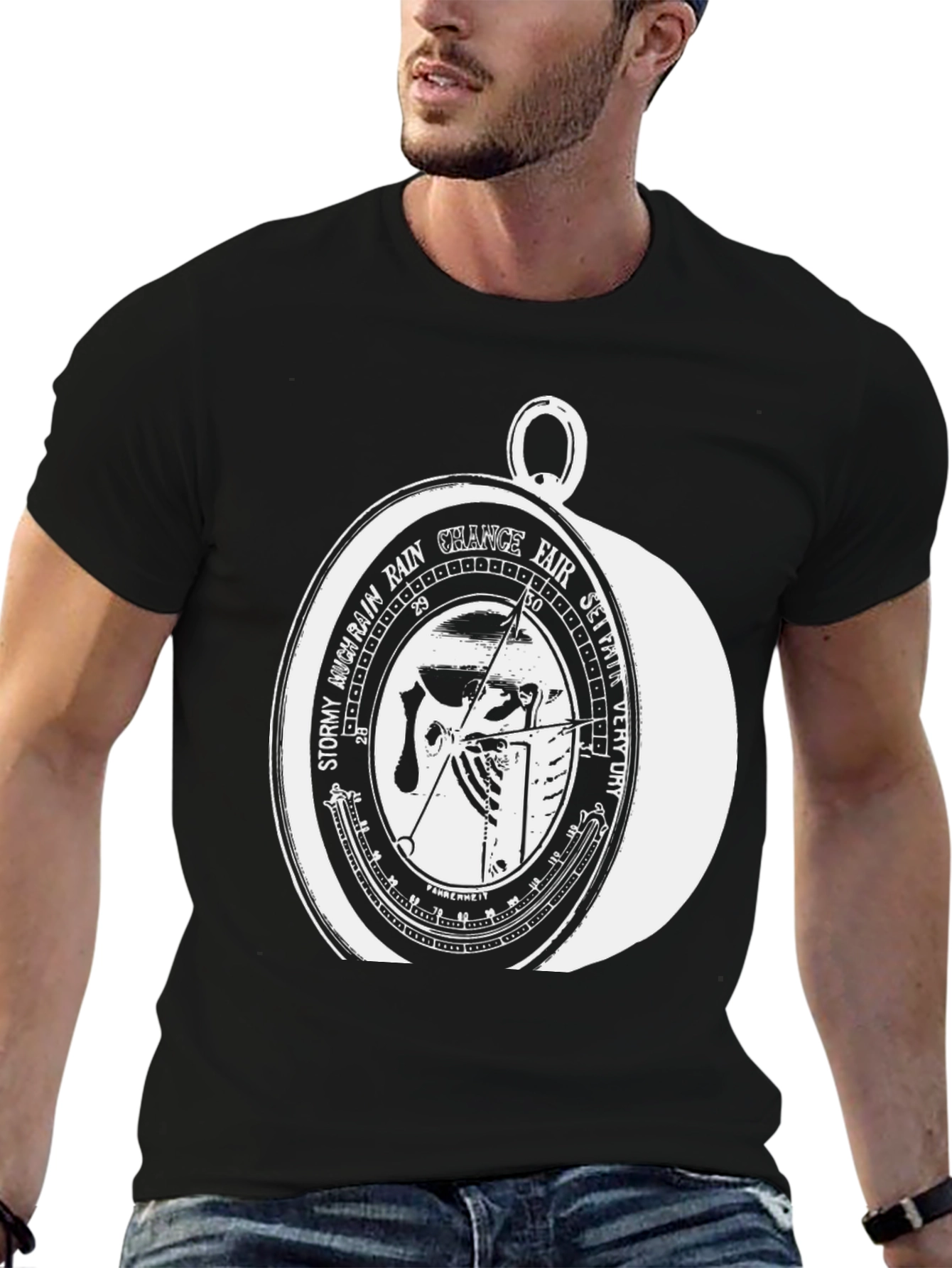 Weather Skull Graphic Print Tee