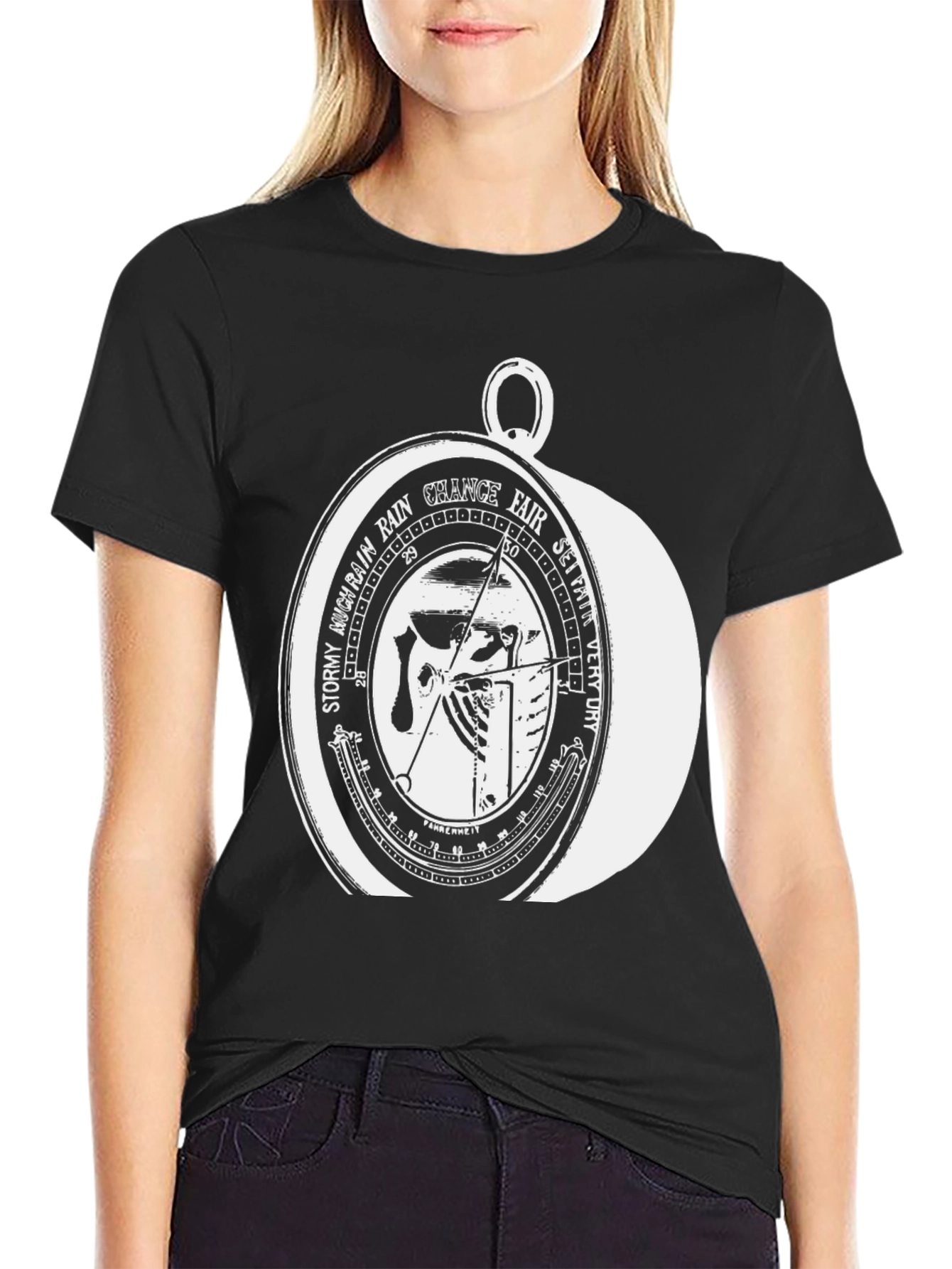 Weather Skull Graphic Print Tee