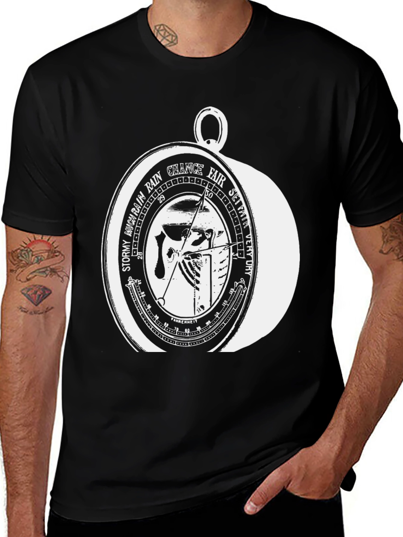 Weather Skull Graphic Print Tee