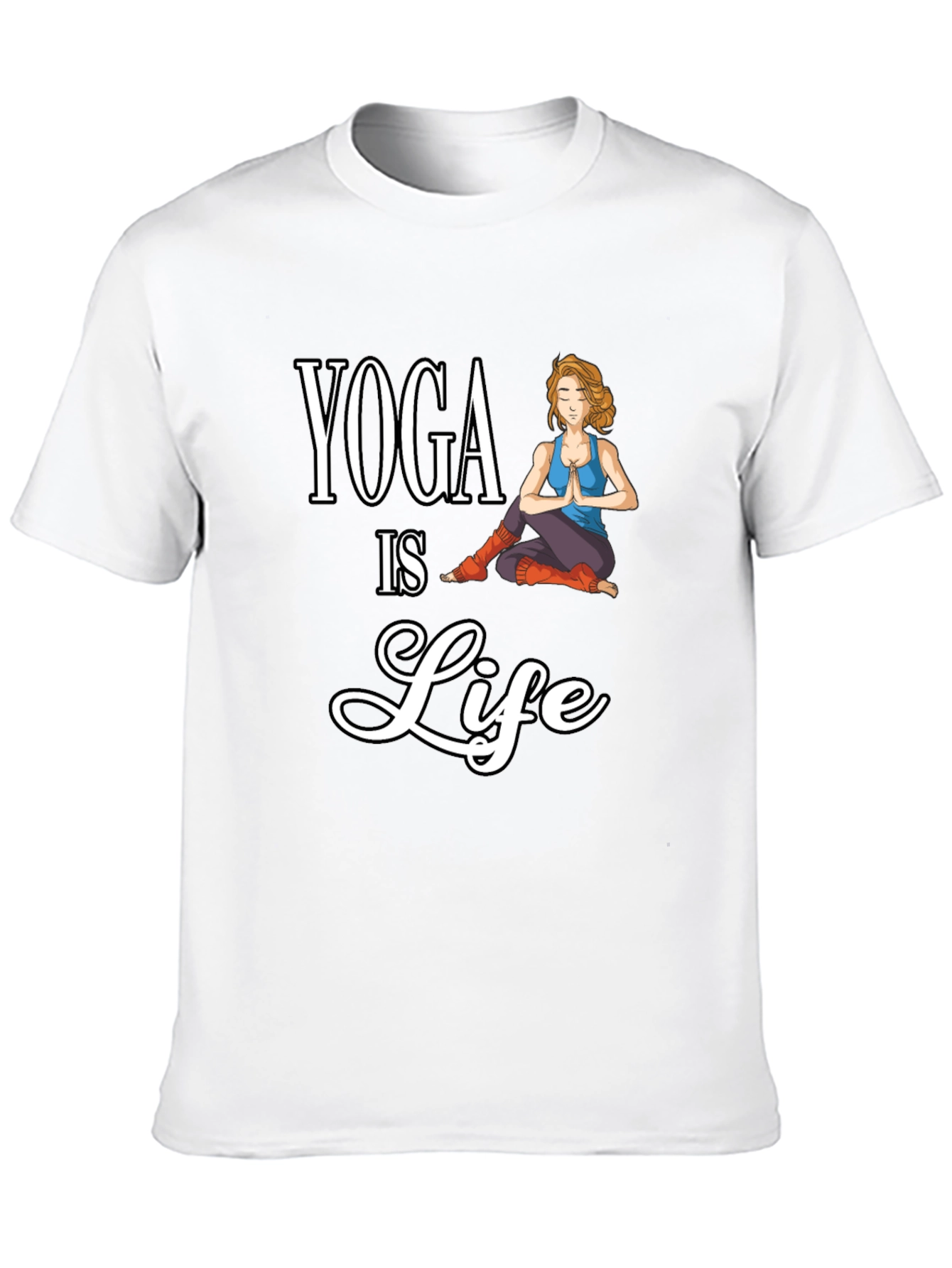 Yoga is Life Black Graphic Tee