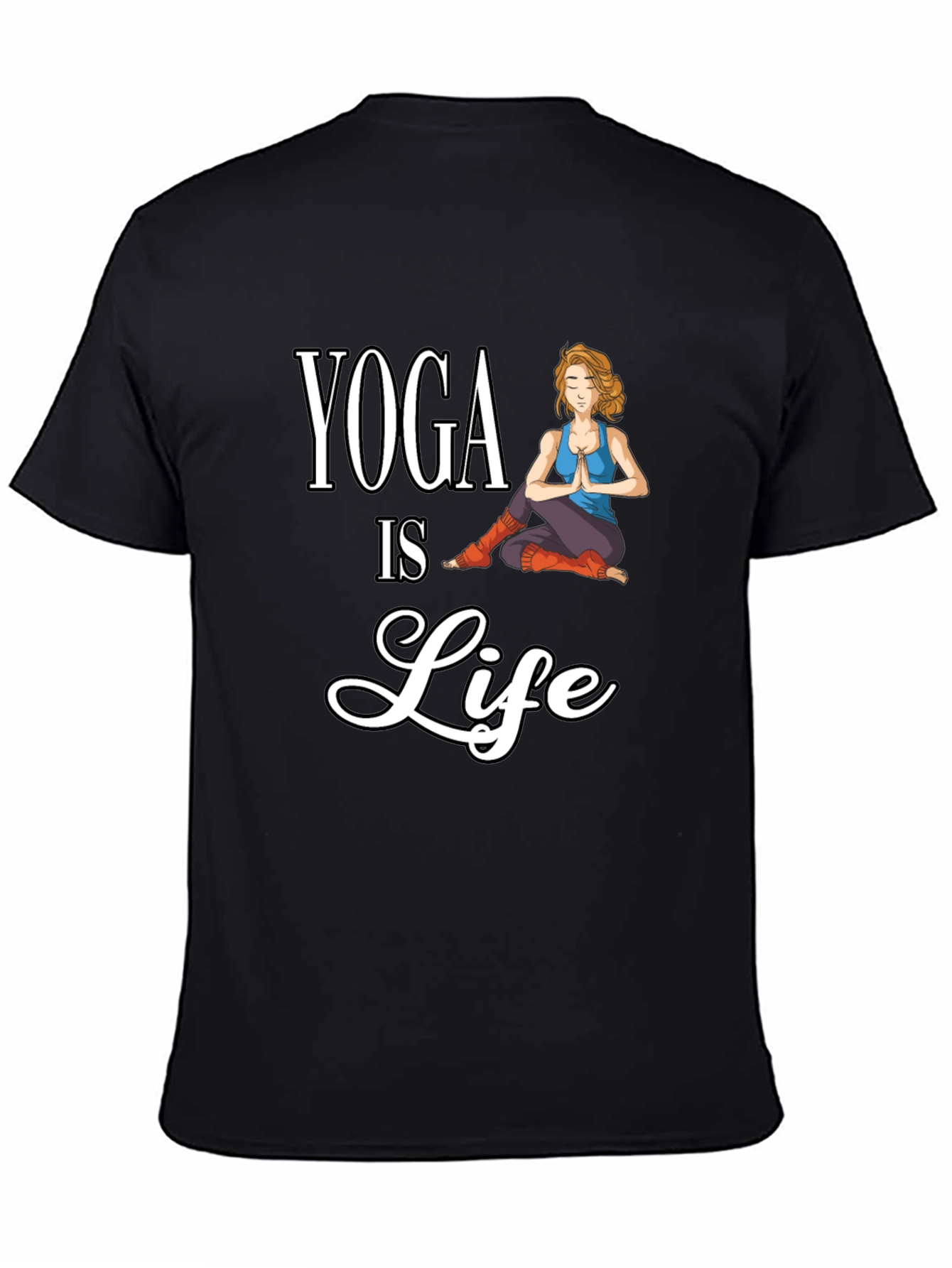 Yoga is Life Black Graphic Tee
