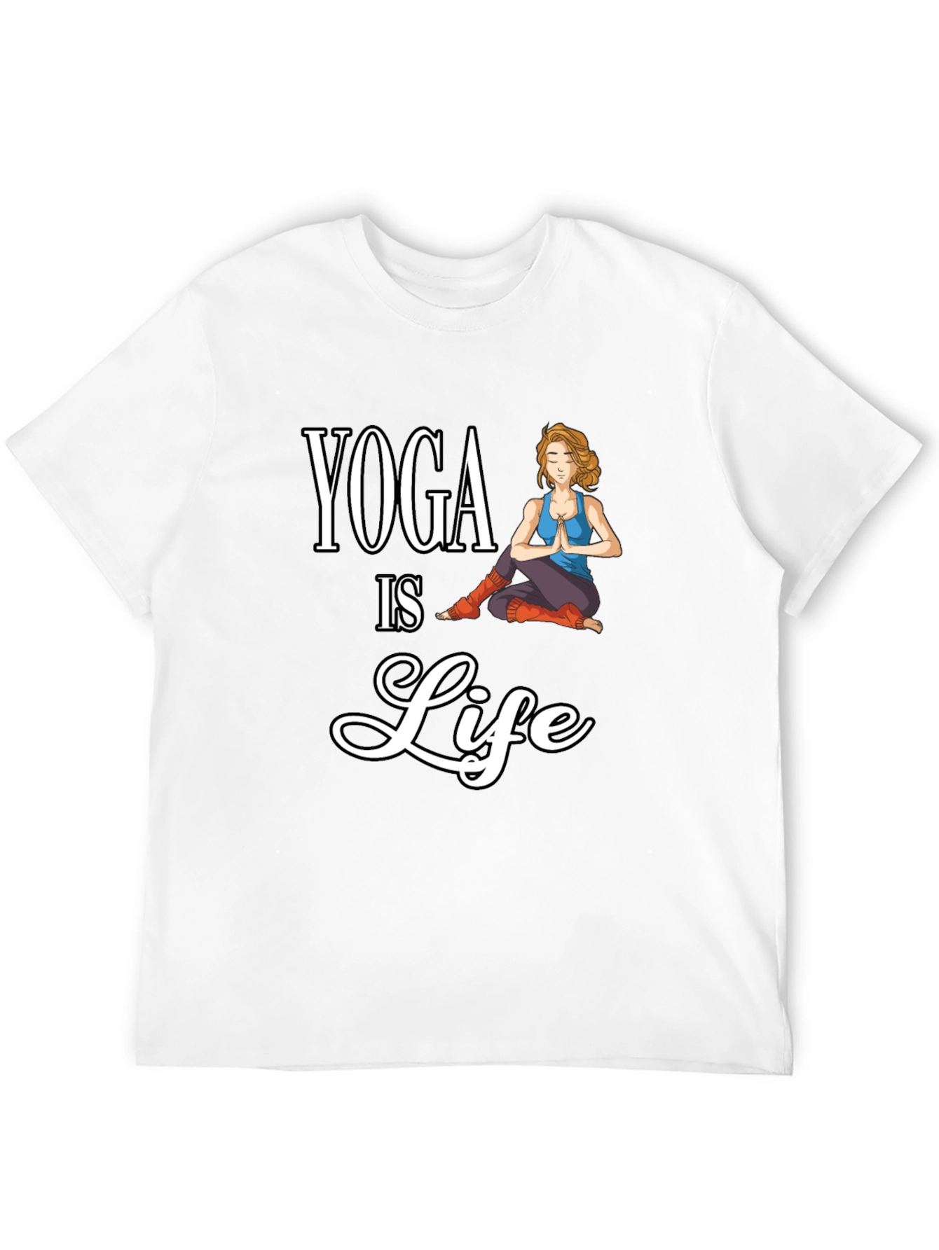 Yoga is Life Black Graphic Tee