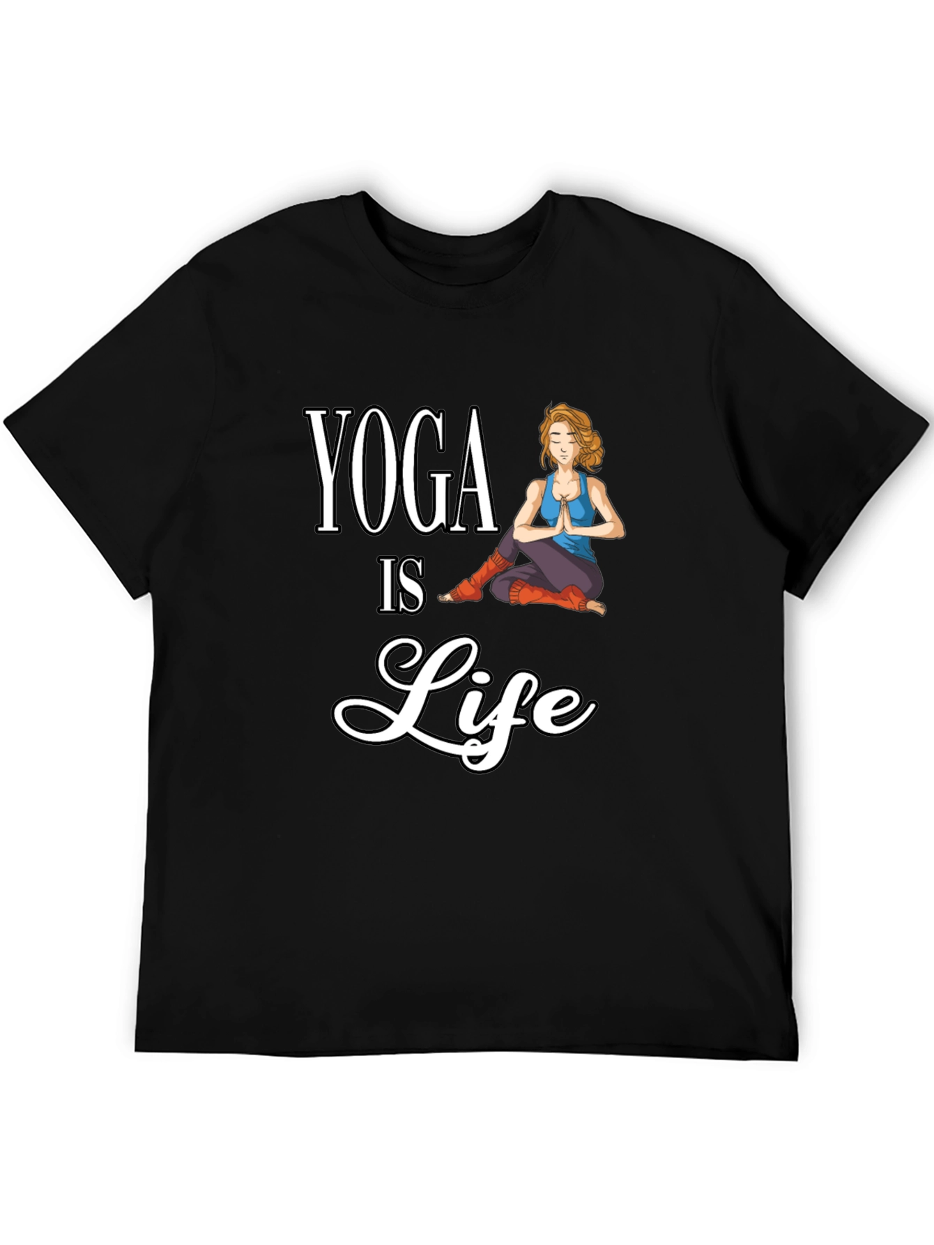 Yoga is Life Black Graphic Tee